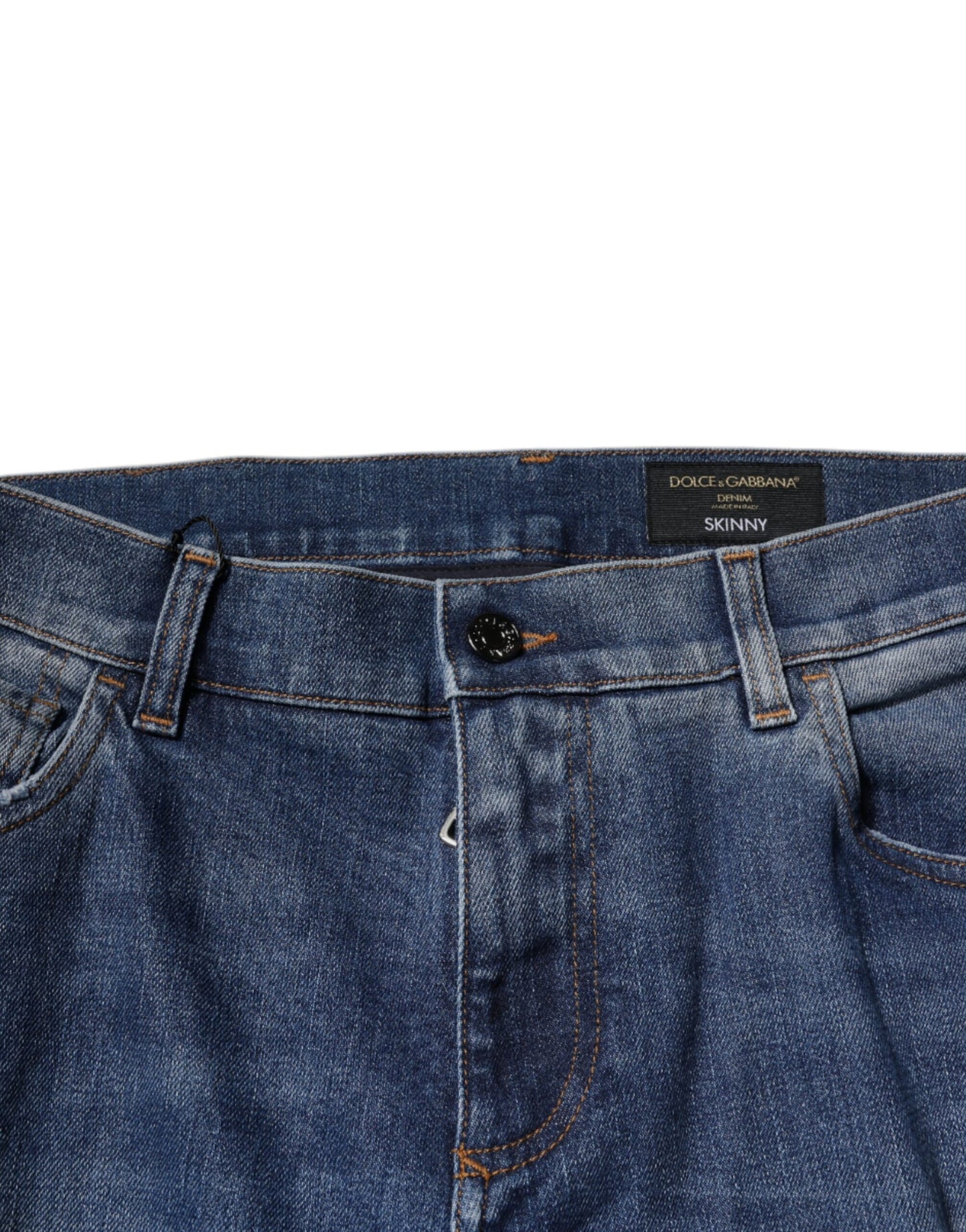 Jeans aderenti in cotone blu Dolce & Gabbana