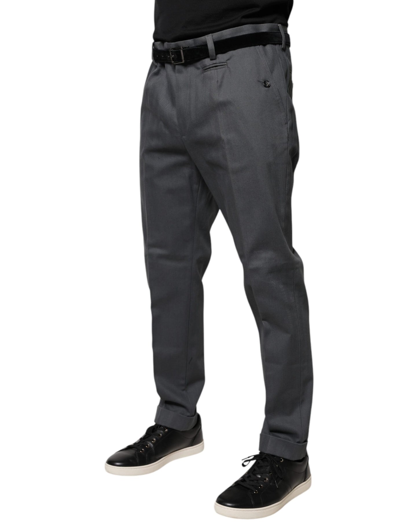 Pantaloni eleganti affusolati grigi Dolce & Gabbana