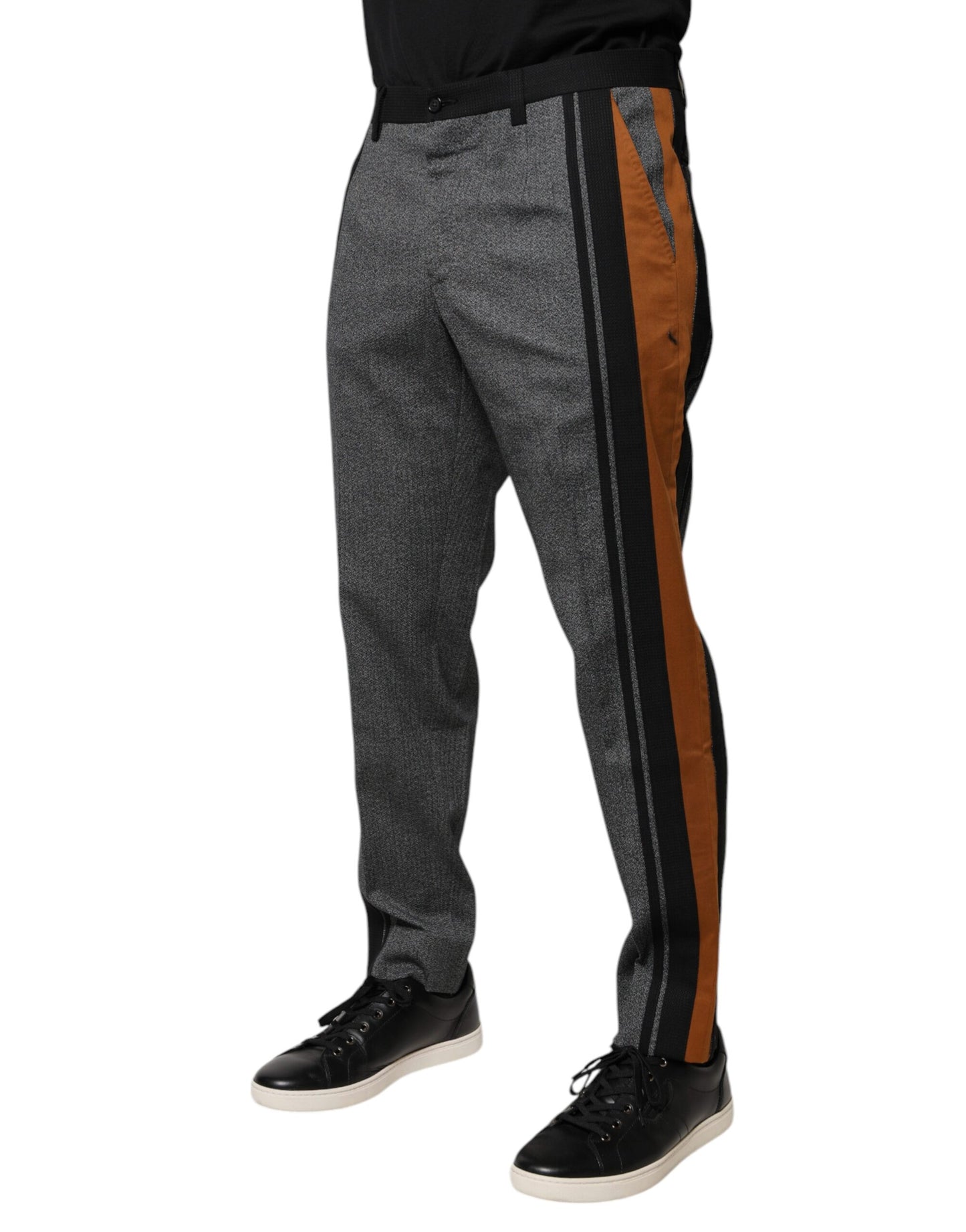 Dolce & Gabbana Pantaloni eleganti affusolati in cotone multicolore