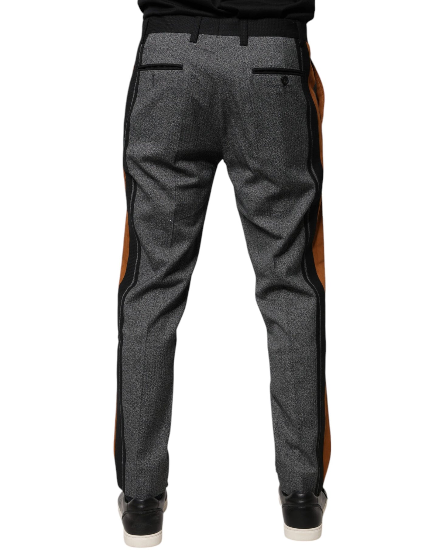 Dolce & Gabbana Pantaloni eleganti affusolati in cotone multicolore