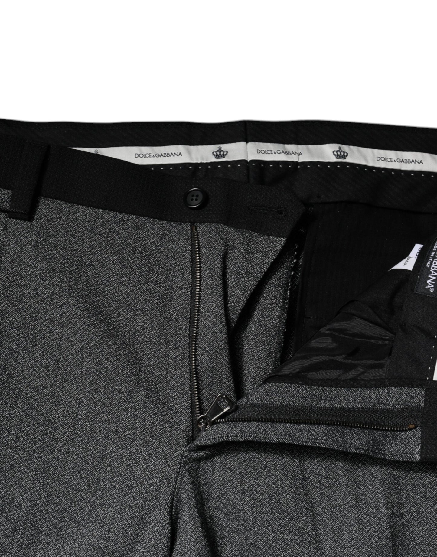Dolce & Gabbana Pantaloni eleganti affusolati in cotone multicolore