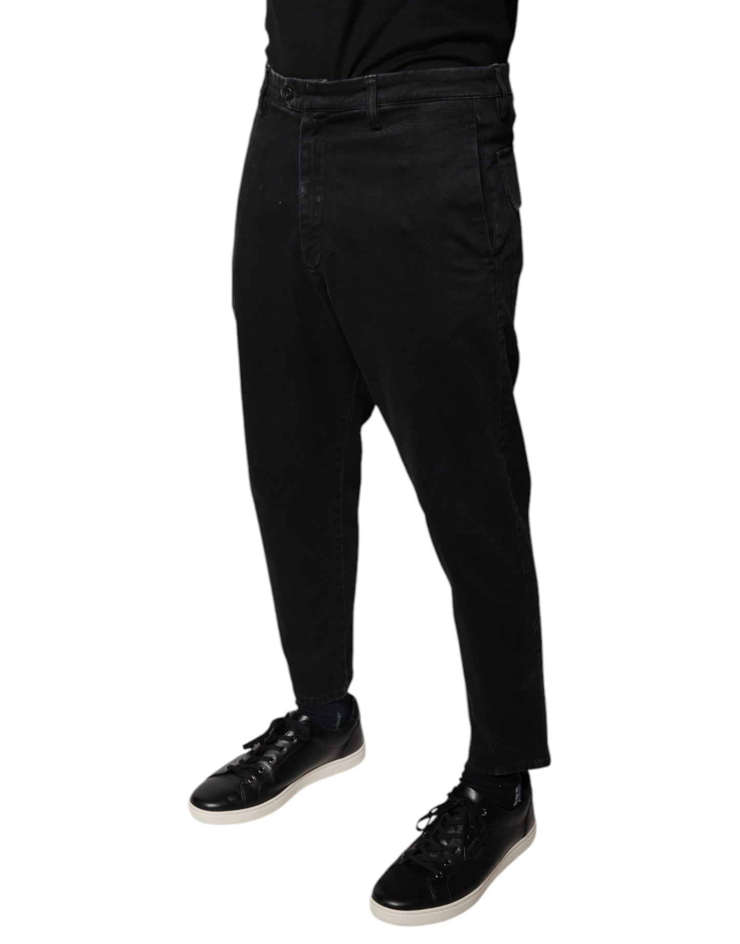 Dolce & Gabbana Nero HOUSTON Uomo Cropped Denim Jeans