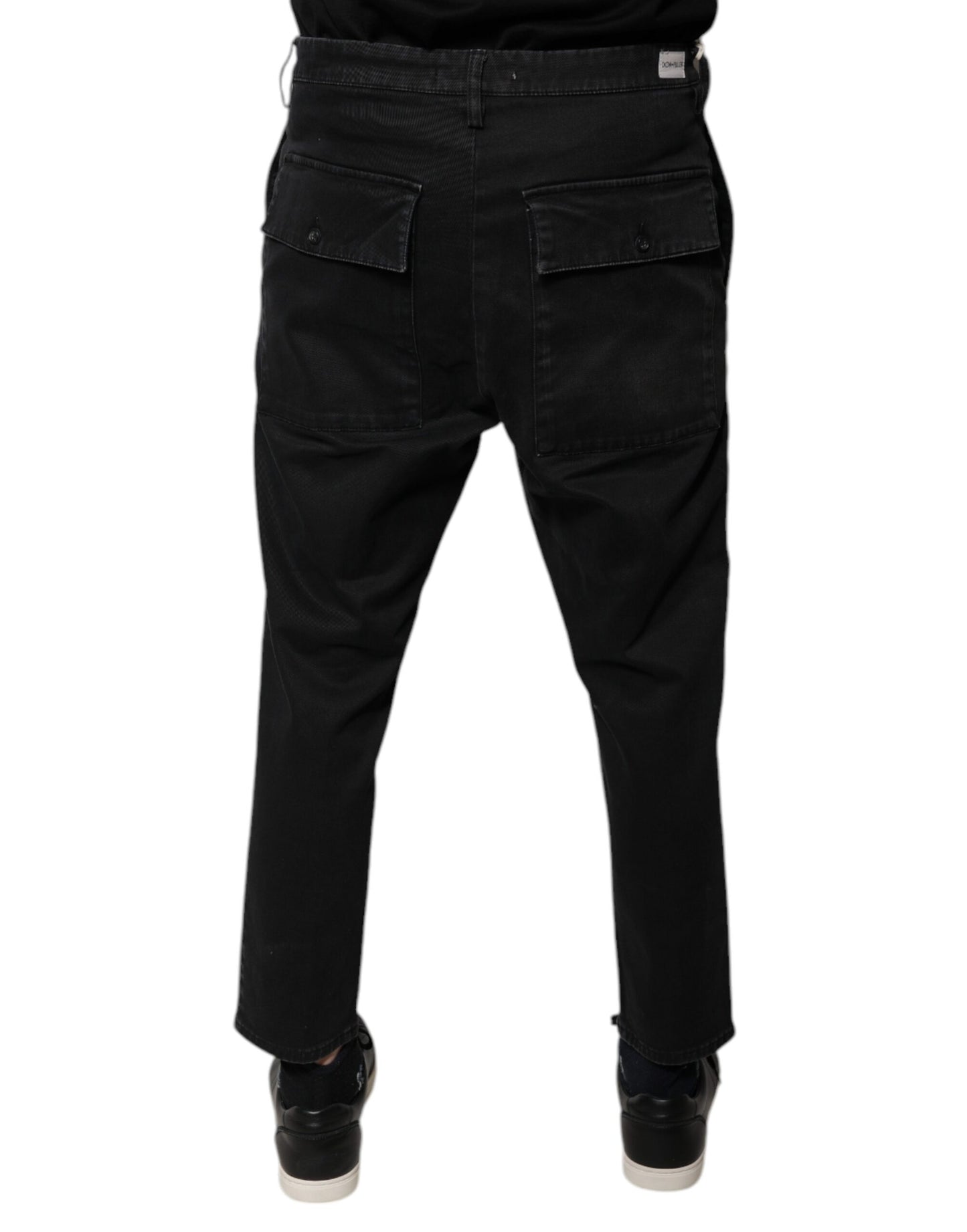 Dolce & Gabbana Nero HOUSTON Uomo Cropped Denim Jeans