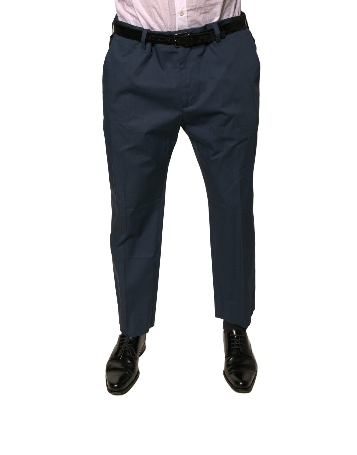 Pantaloni da uomo aderenti in cotone blu Dolce & Gabbana