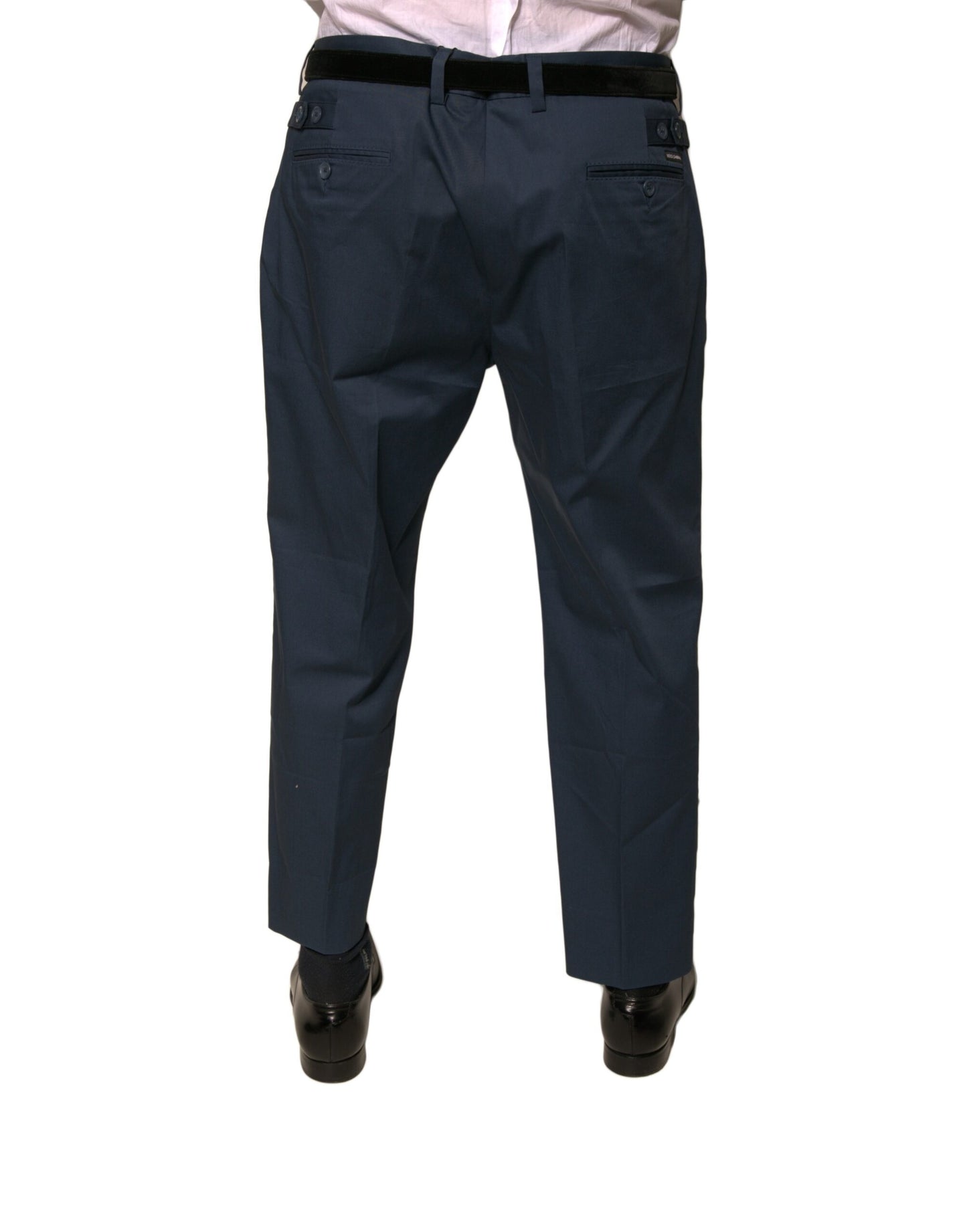 Pantaloni da uomo aderenti in cotone blu Dolce & Gabbana