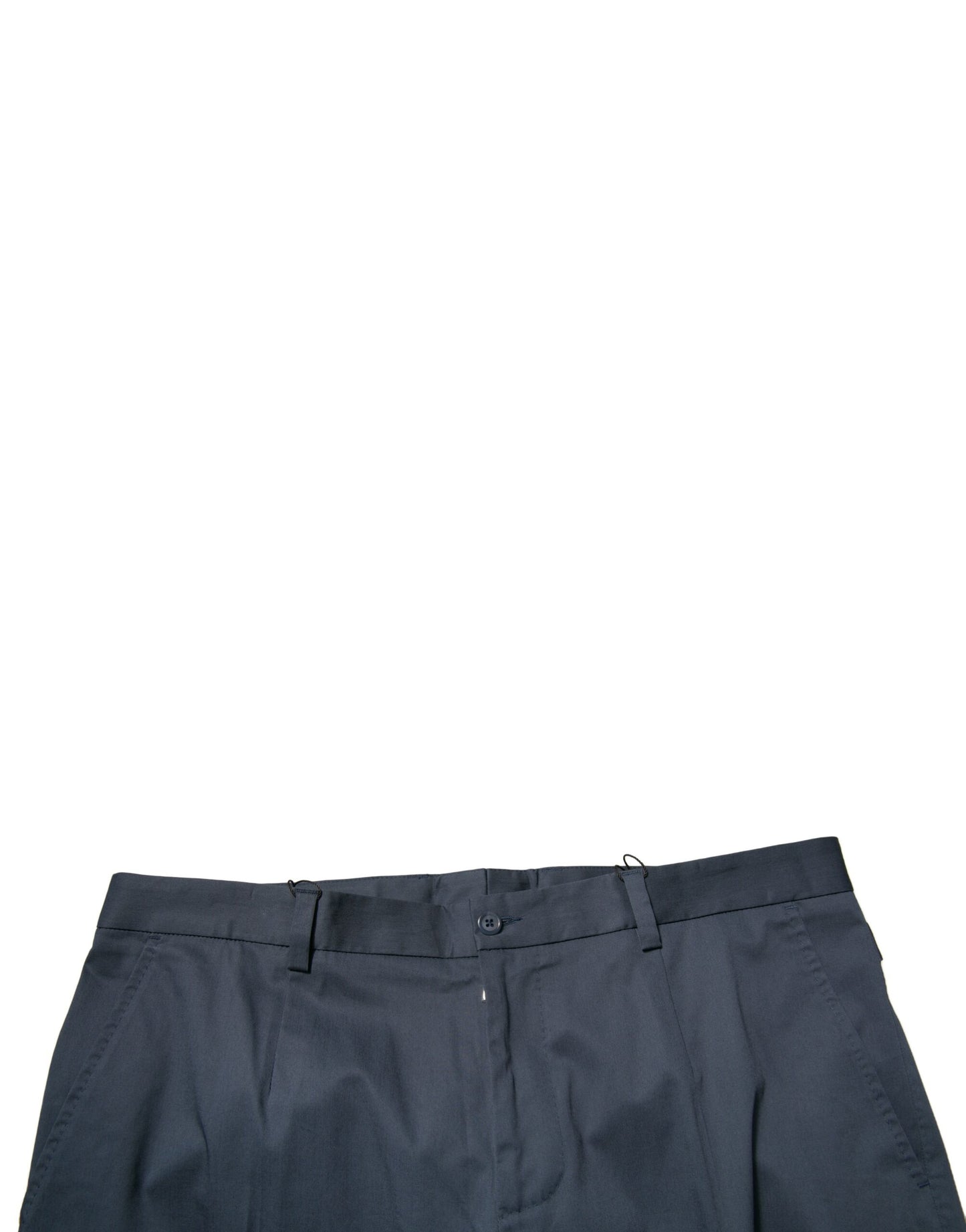 Pantaloni eleganti da uomo in cotone elasticizzato blu scuro Dolce & Gabbana