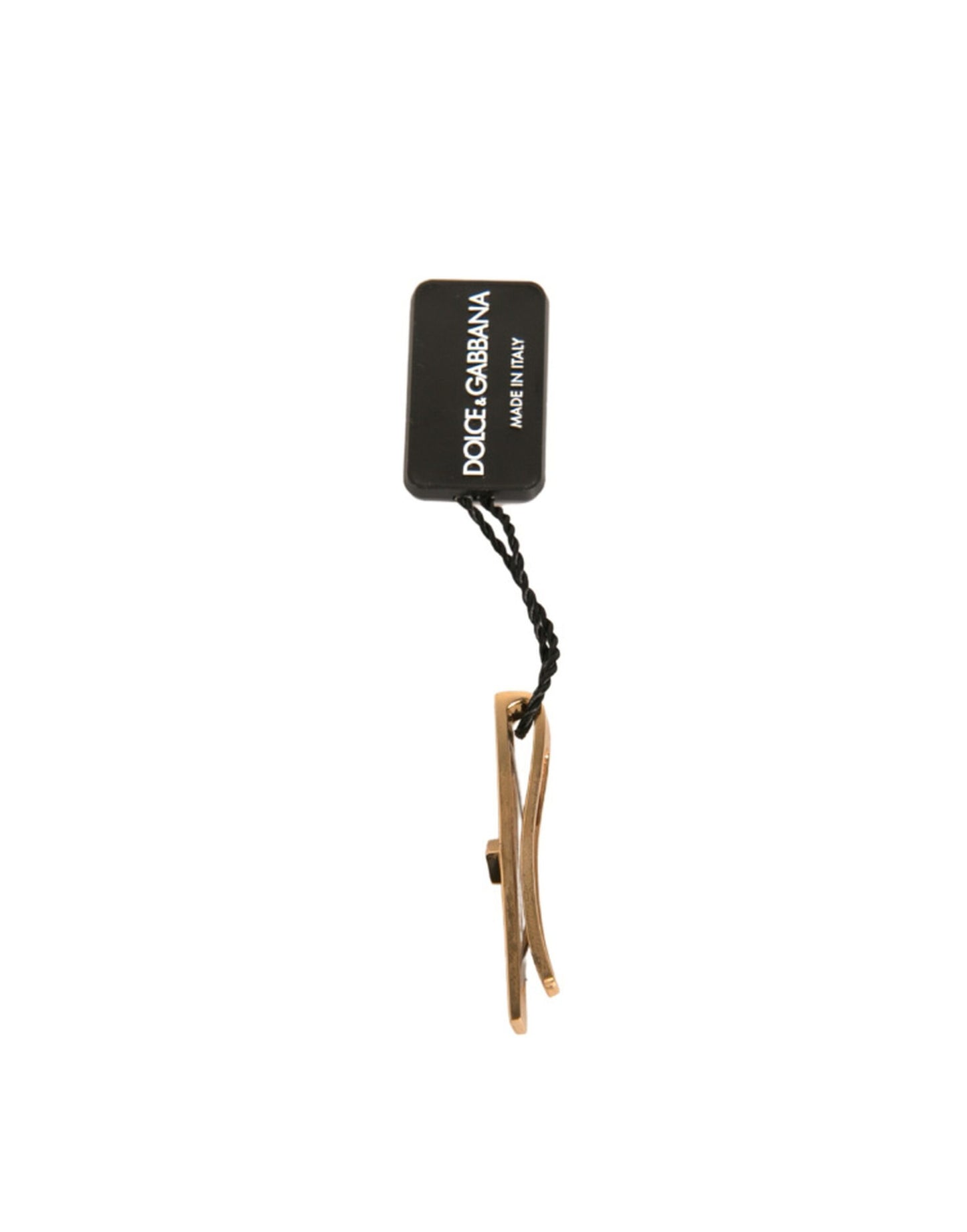 Fermacravatta Dolce & Gabbana in ottone dorato con cristalli