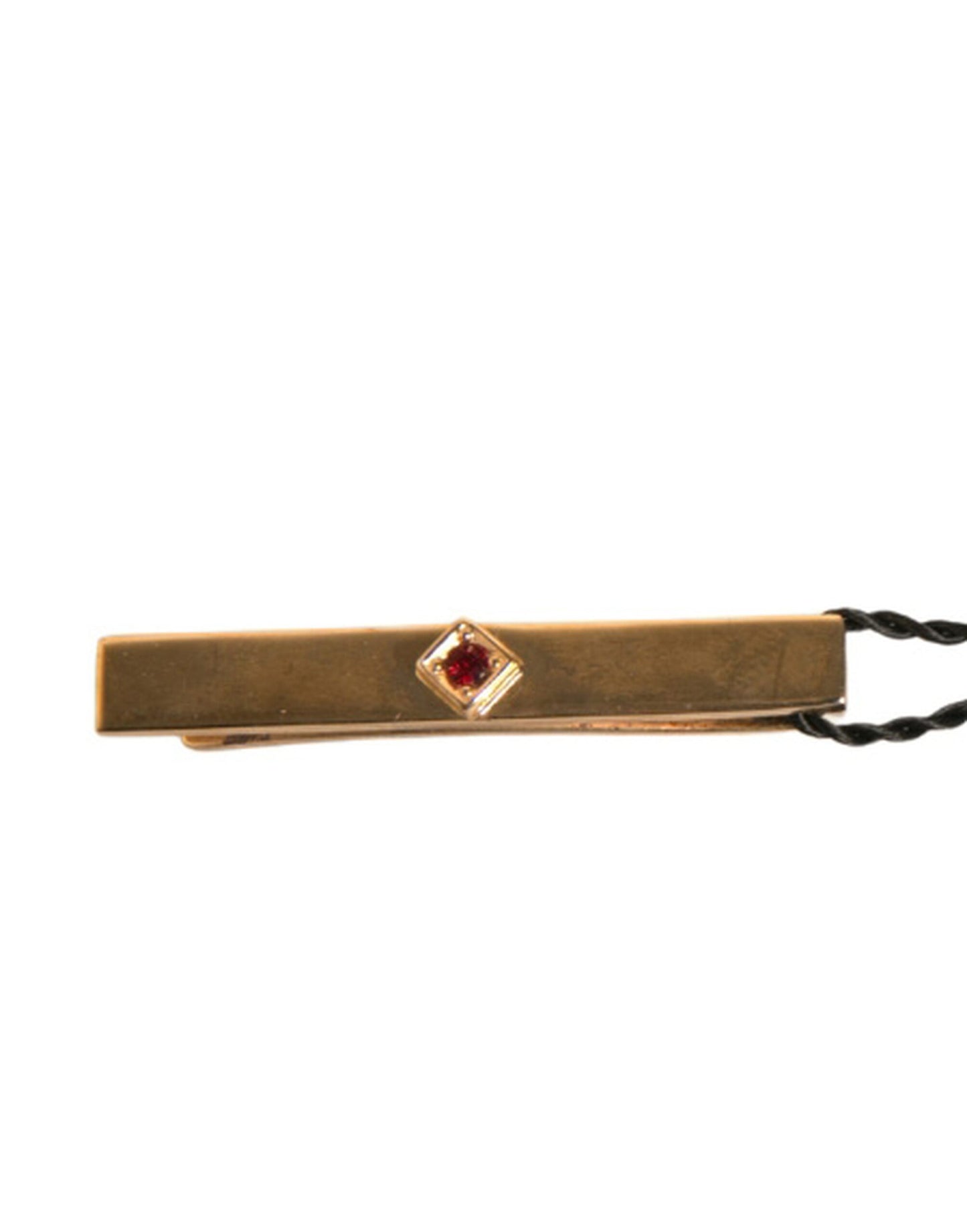 Fermacravatta Dolce & Gabbana in ottone dorato con cristalli