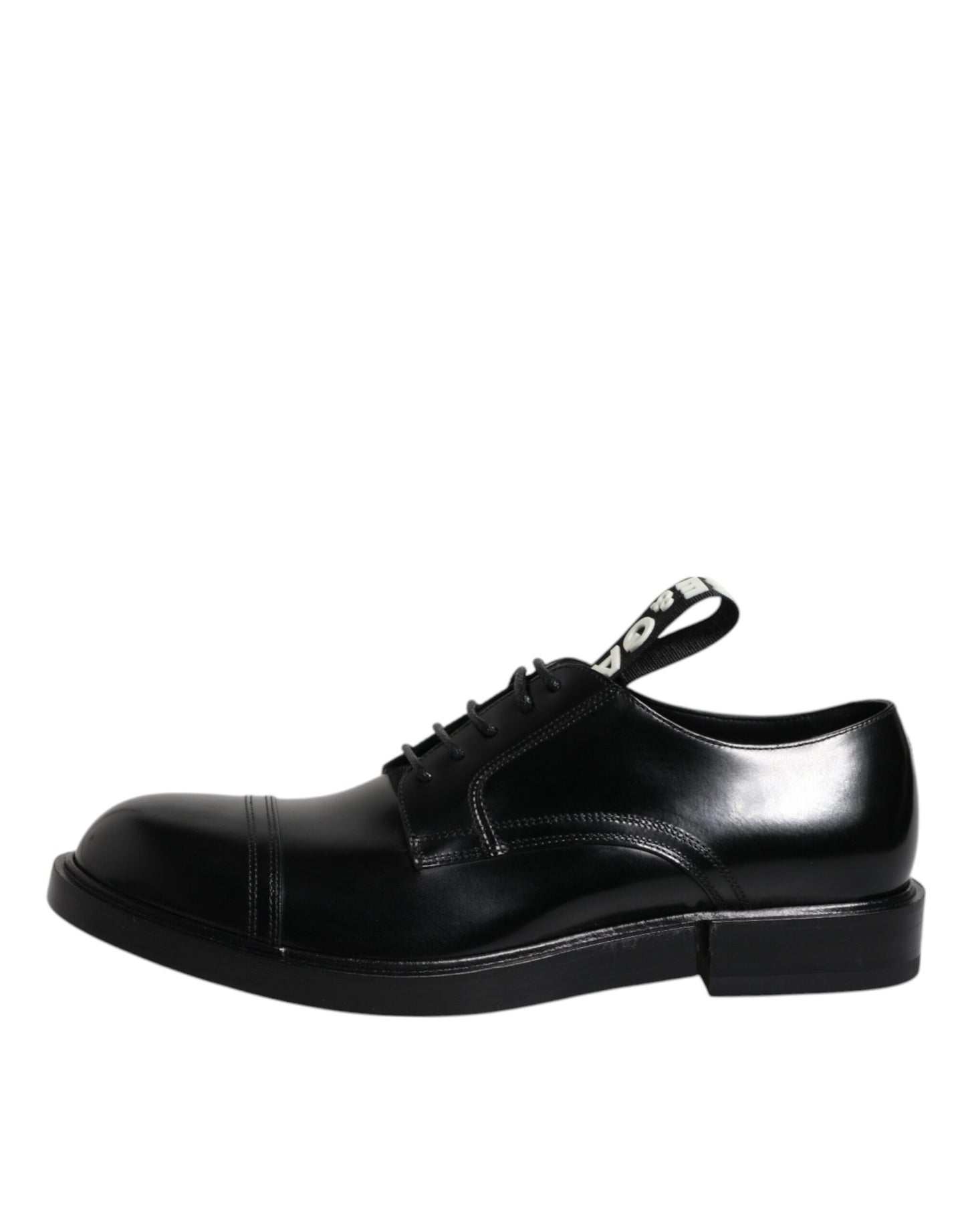 Scarpe eleganti da sera stringate in pelle verniciata nera Dolce & Gabbana