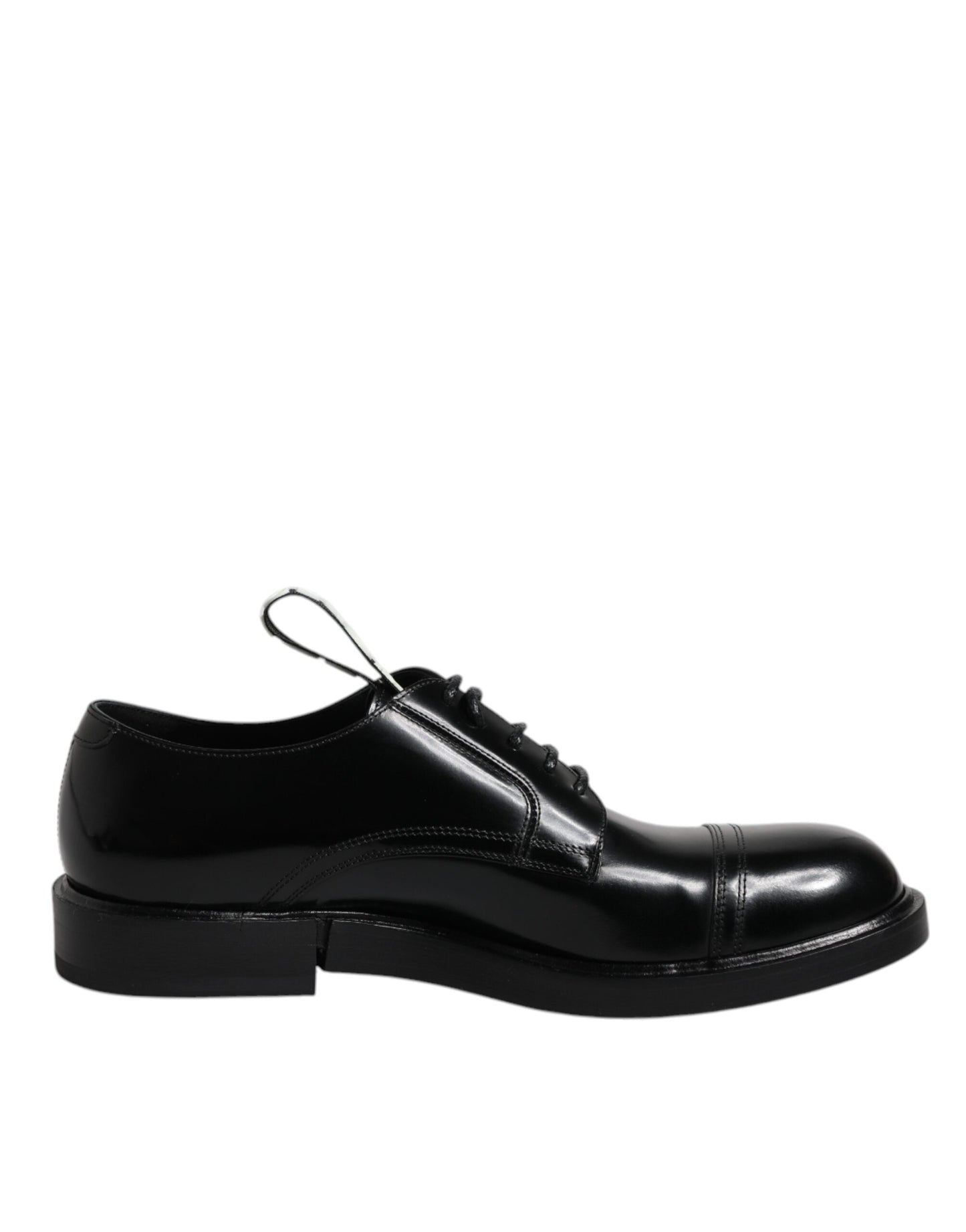 Scarpe eleganti da sera stringate in pelle verniciata nera Dolce & Gabbana