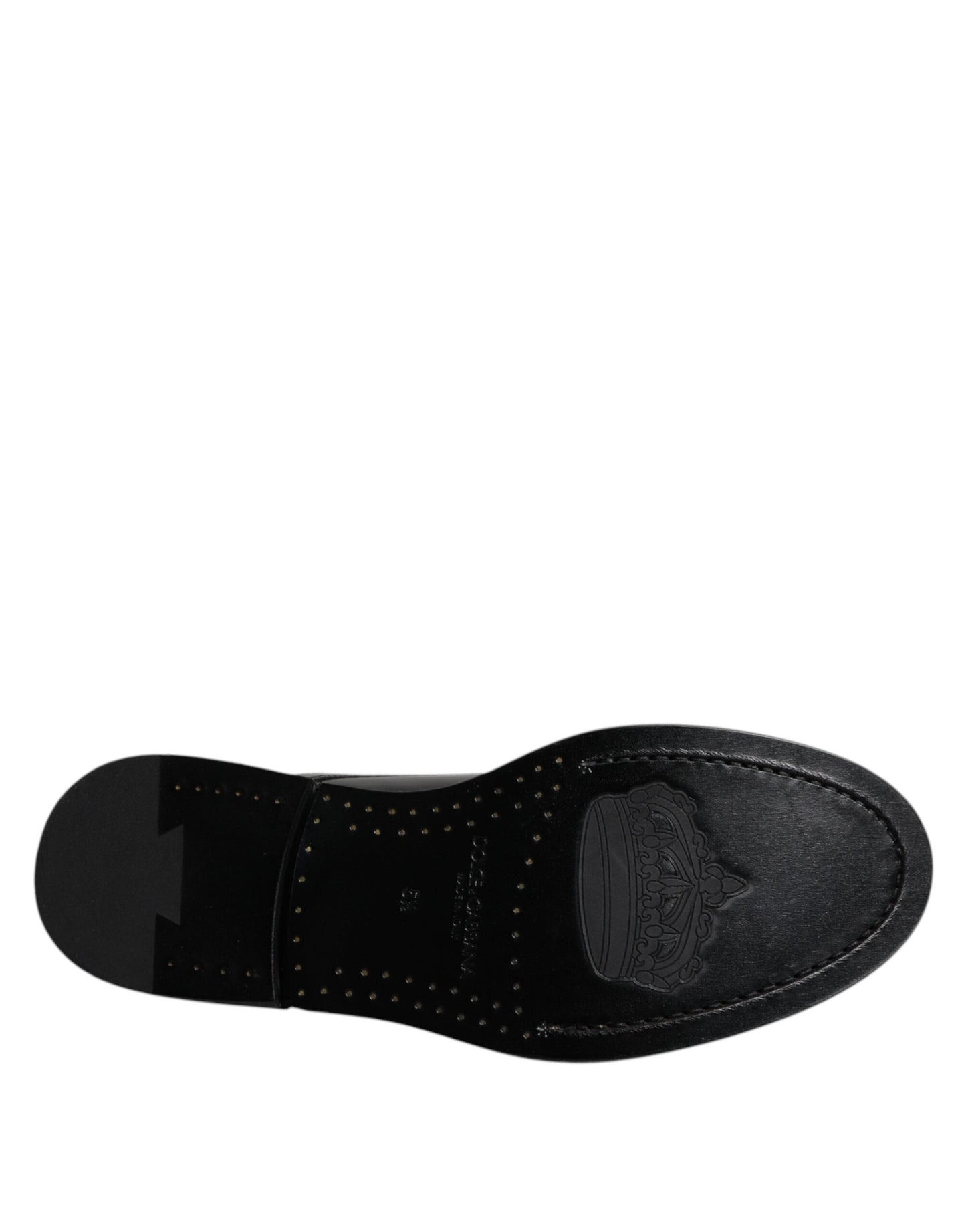 Scarpe eleganti da sera stringate in pelle verniciata nera Dolce & Gabbana