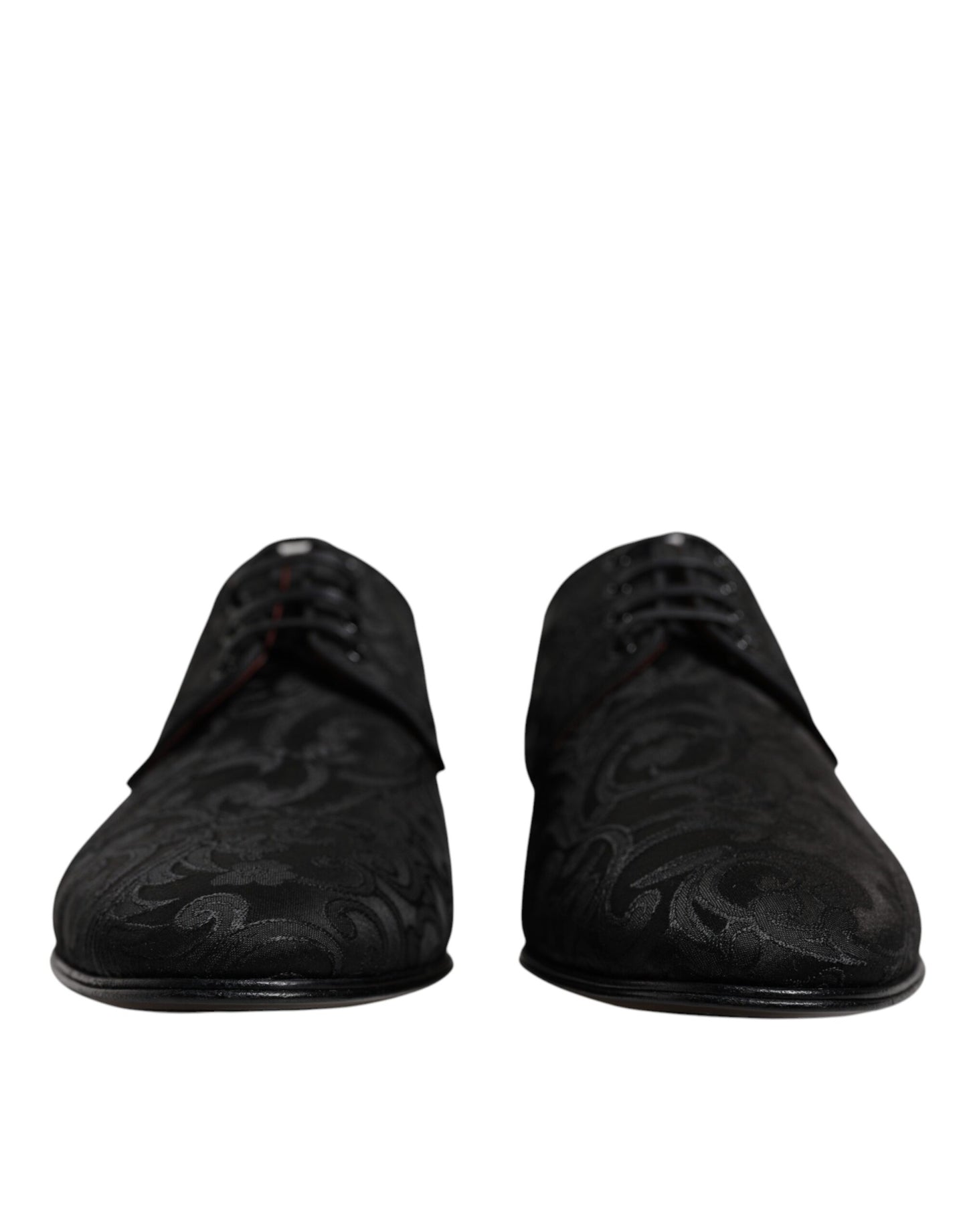 Dolce & Gabbana Scarpe Derby con lacci in jacquard nero