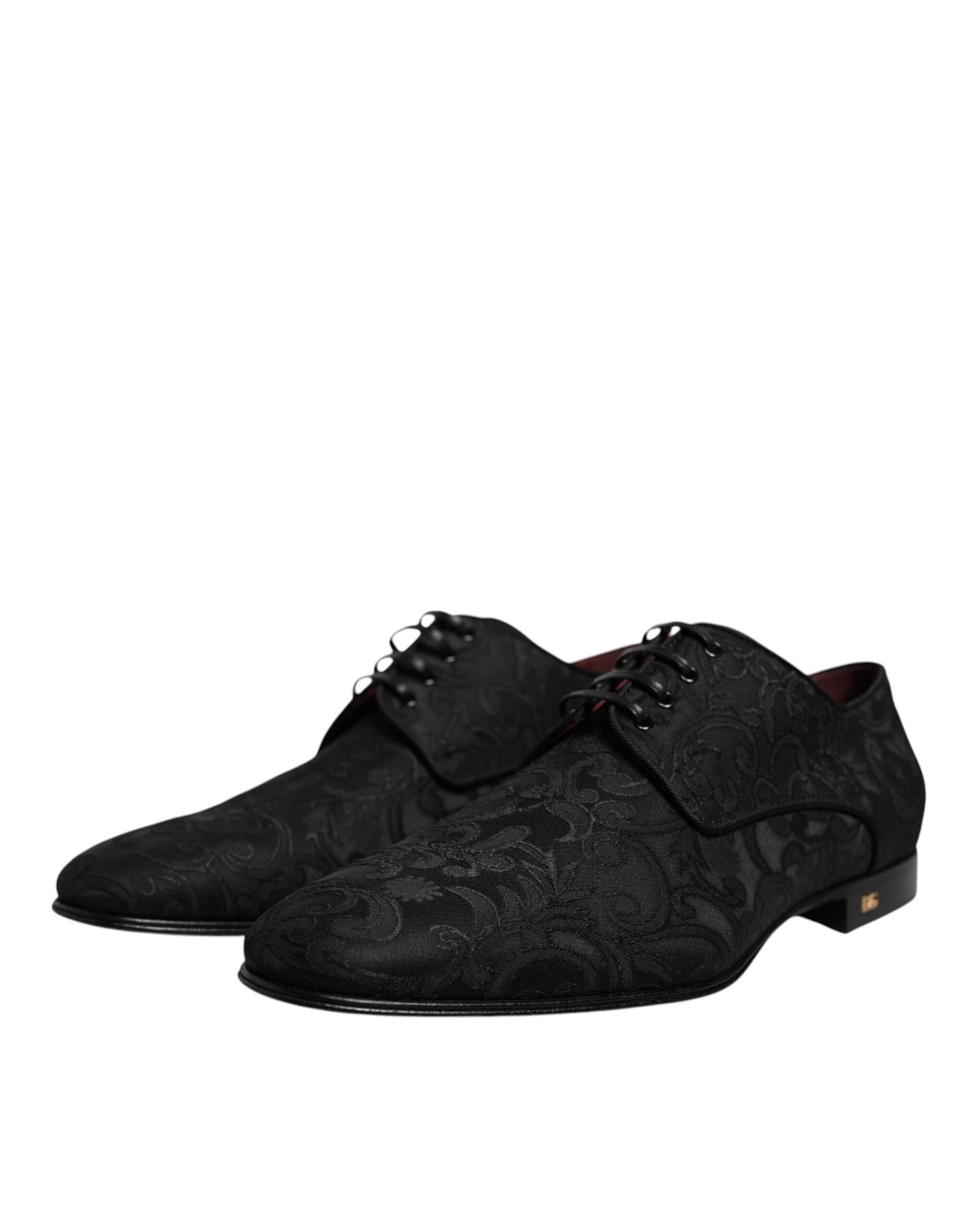 Dolce & Gabbana Scarpe Derby con lacci in jacquard nero