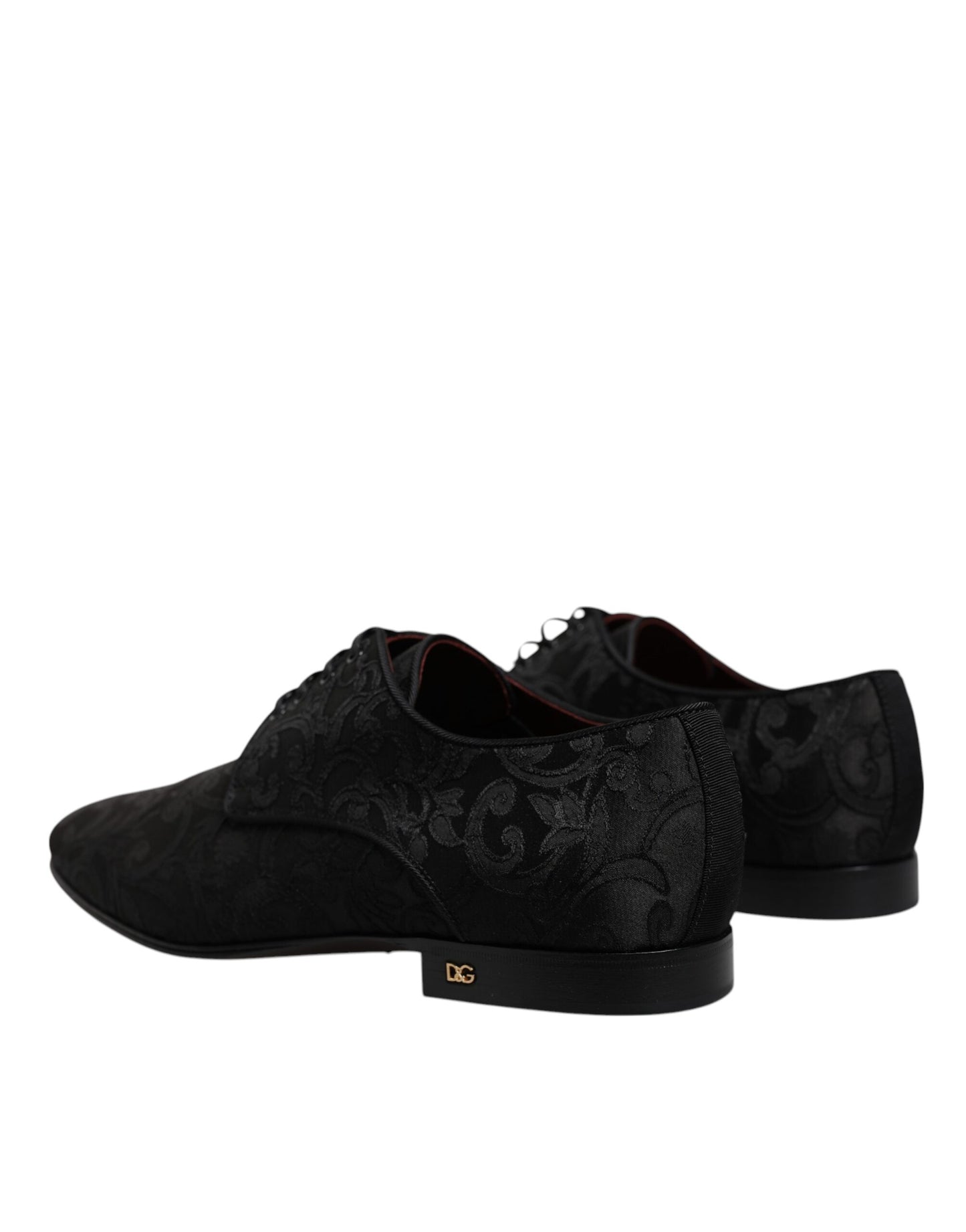 Dolce & Gabbana Scarpe Derby con lacci in jacquard nero