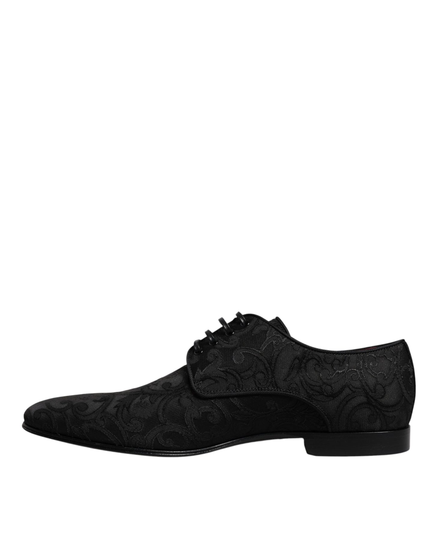Dolce & Gabbana Scarpe Derby con lacci in jacquard nero