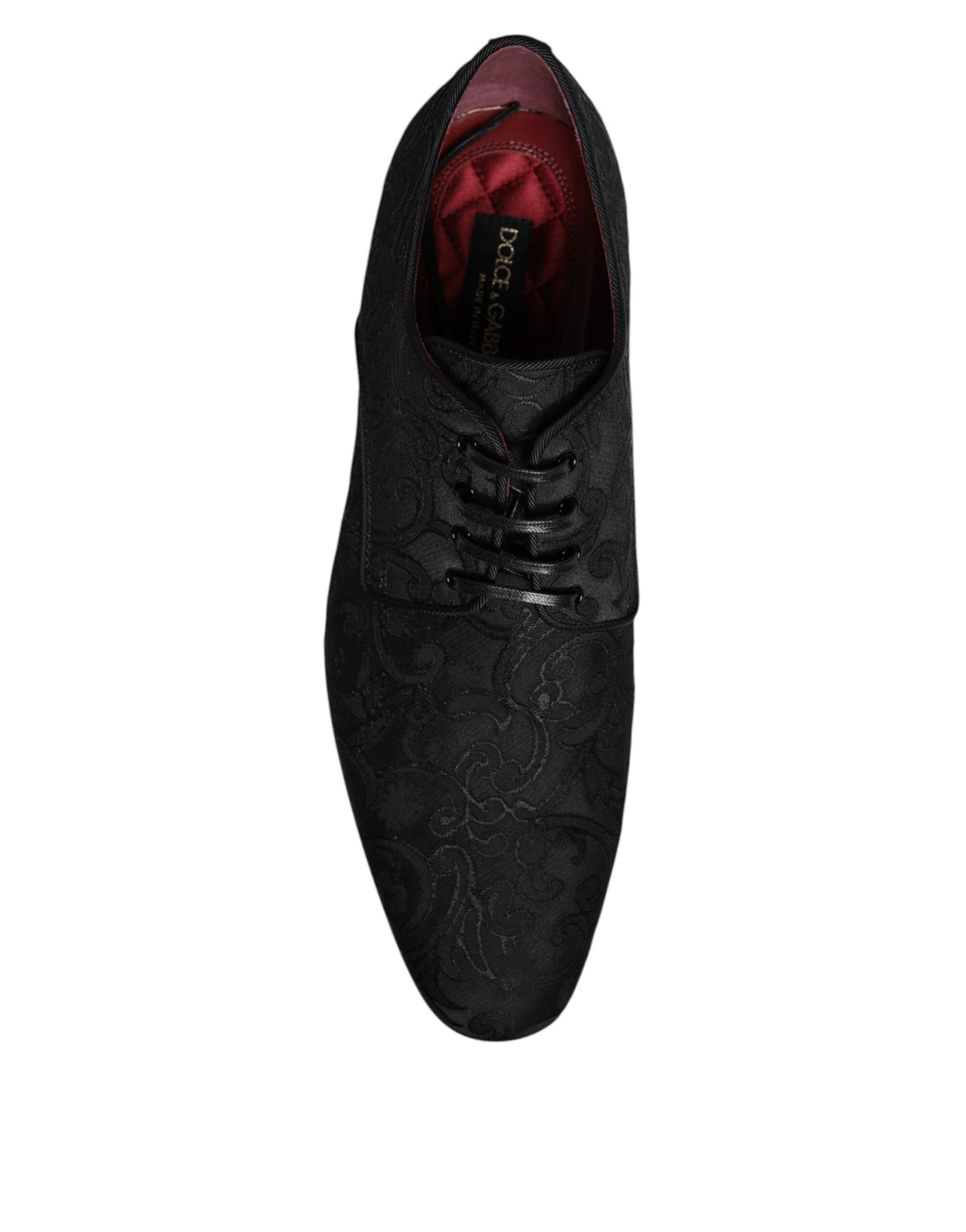 Dolce & Gabbana Scarpe Derby con lacci in jacquard nero