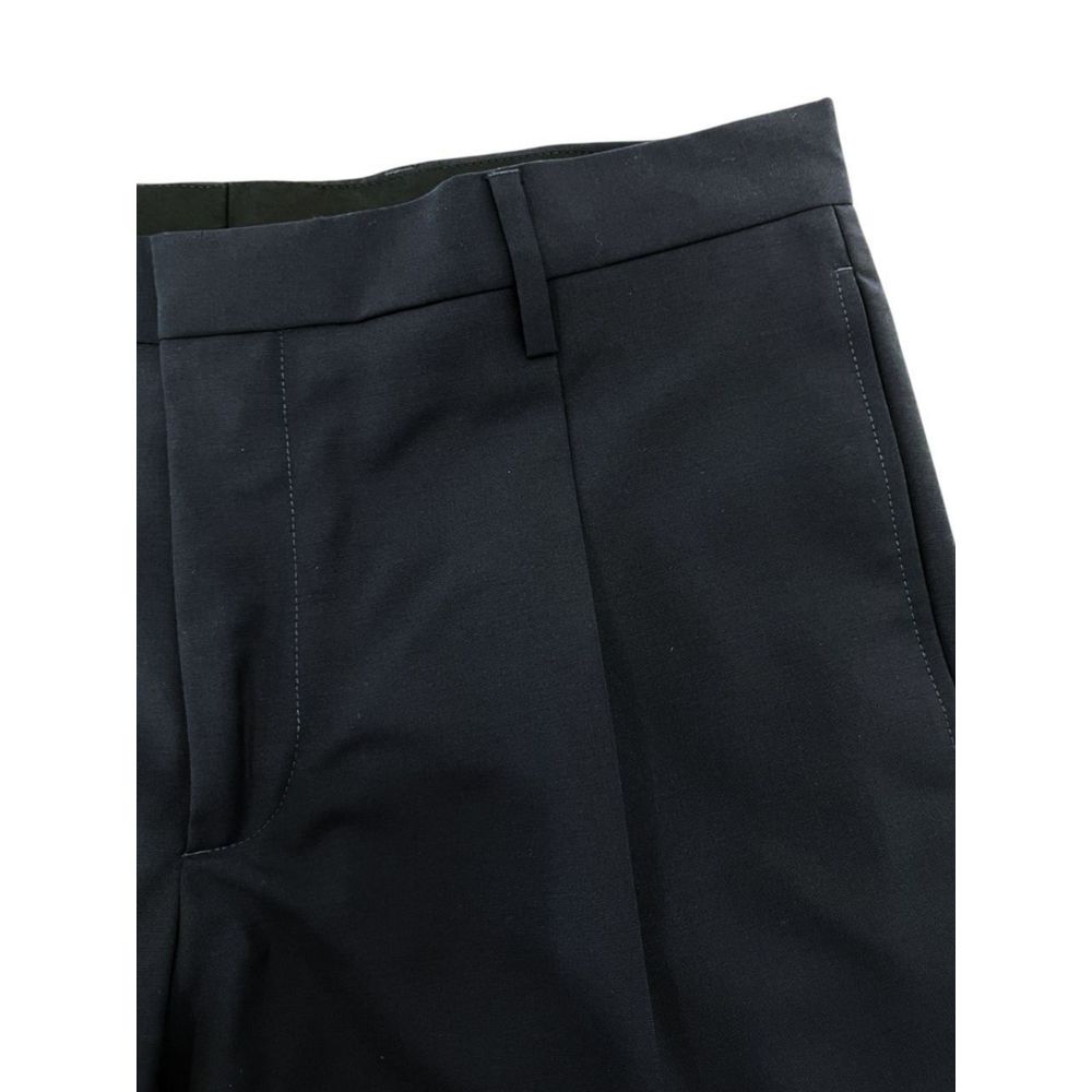 Pantaloni da uomo in lana vergine blu Valentino