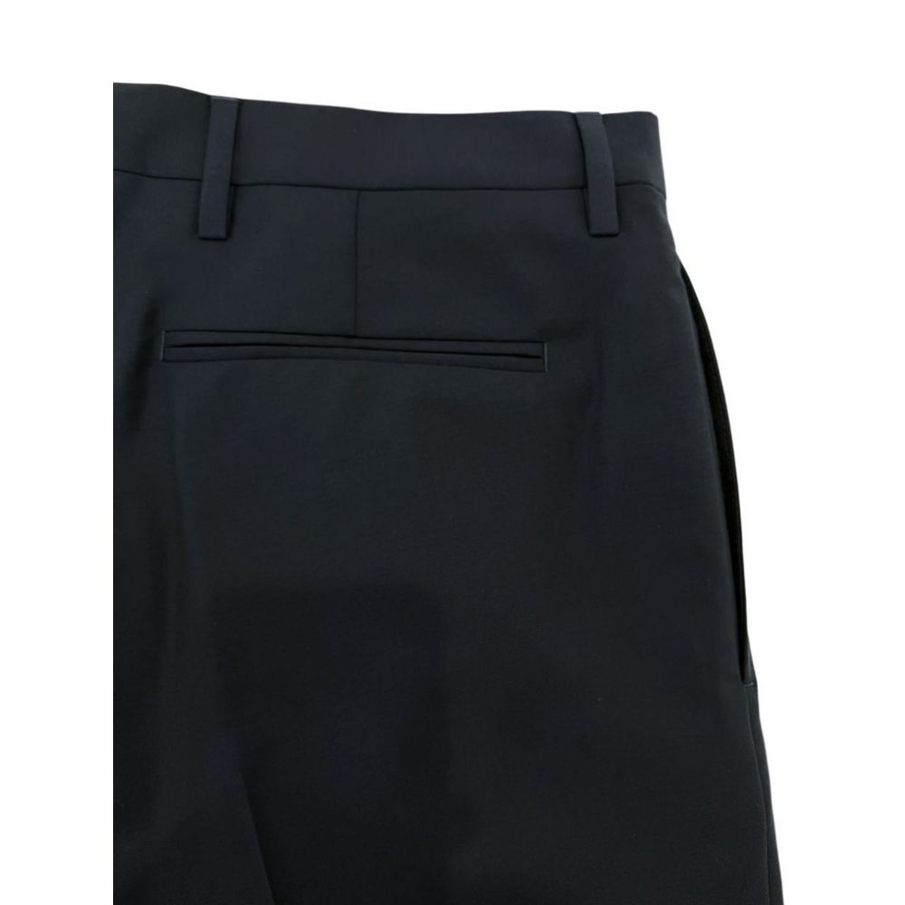 Pantaloni da uomo in lana vergine blu Valentino
