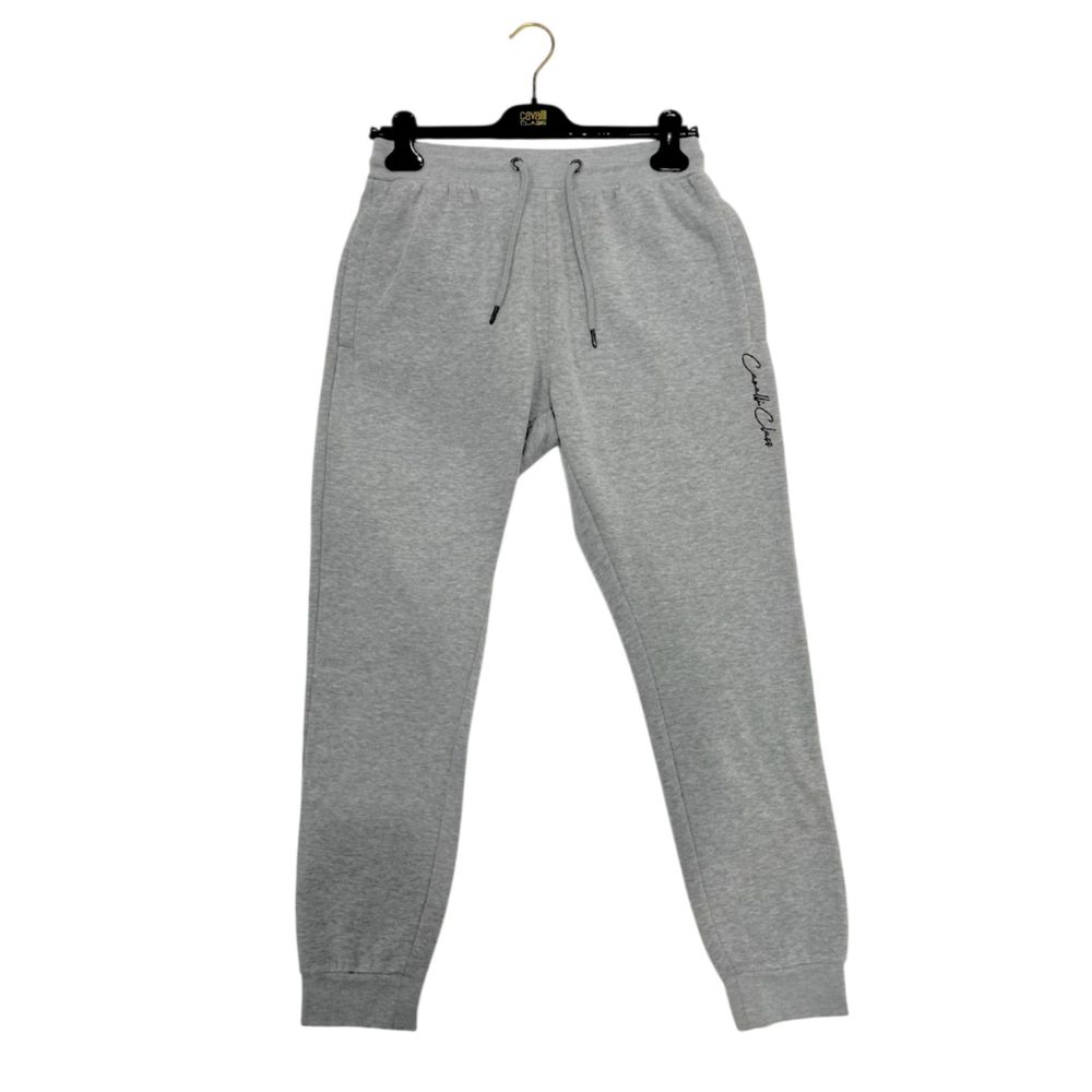 Pantaloni sportivi da donna in poliestere grigio Cavalli Class
