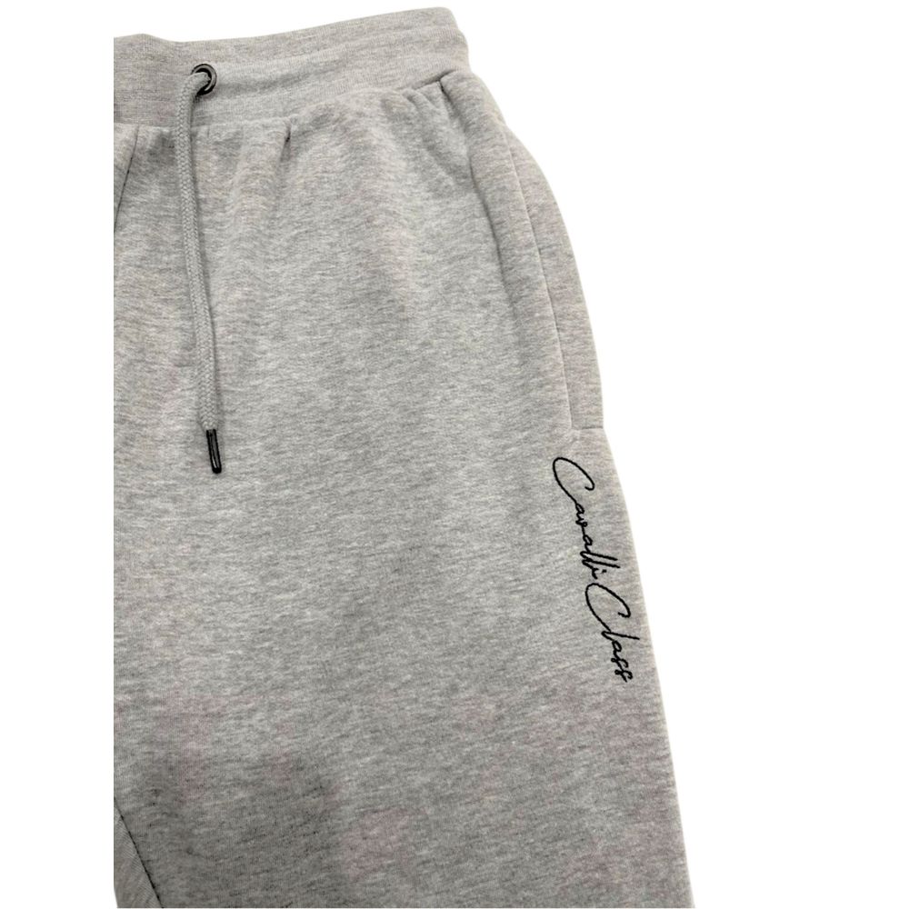 Pantaloni sportivi da donna in poliestere grigio Cavalli Class