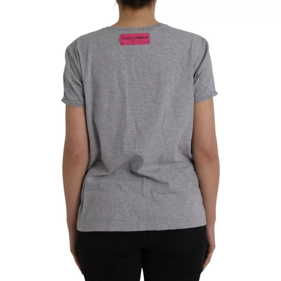 T-shirt L'Amore E'Bellezza di Dolce & Gabbana in cotone grigio