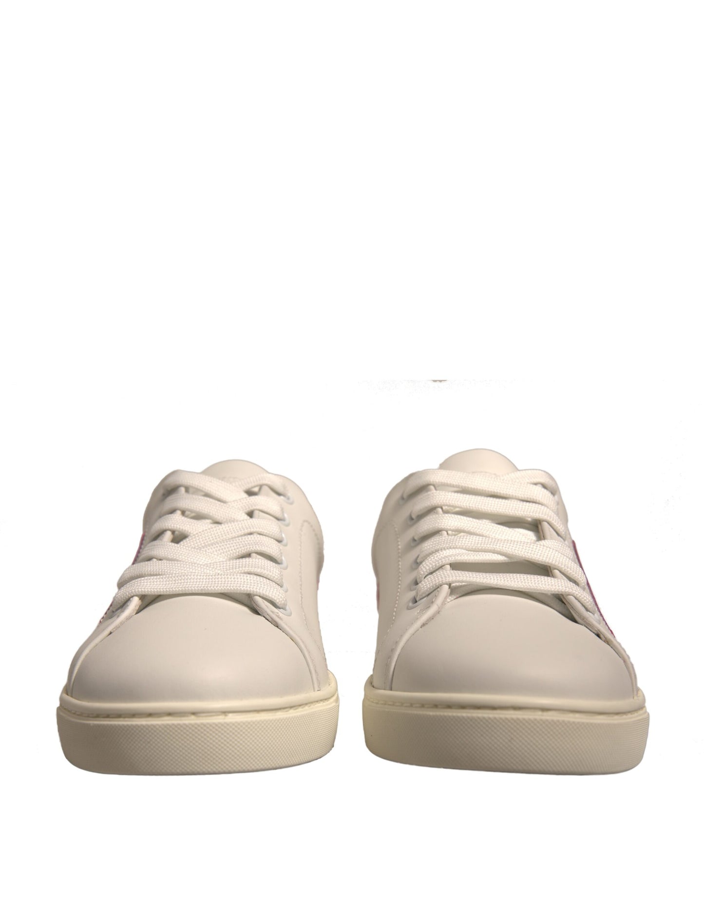 Dolce & Gabbana Scarpe da ginnastica basse in pelle scamosciata bianca