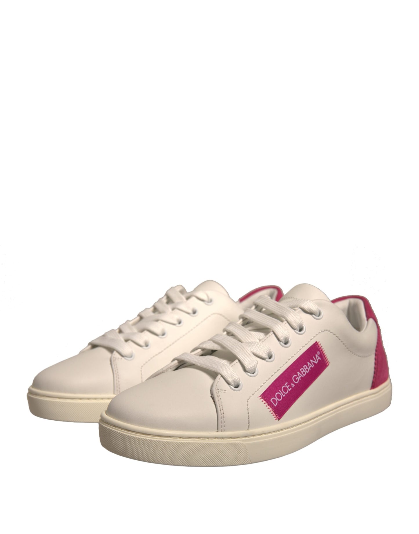 Dolce & Gabbana Scarpe da ginnastica basse in pelle scamosciata bianca
