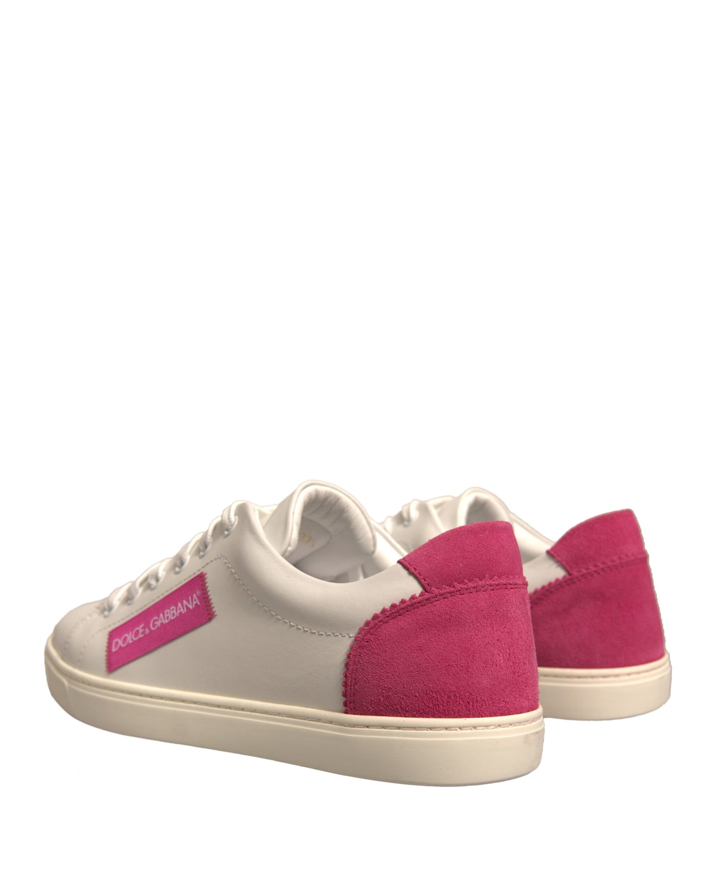 Dolce & Gabbana Scarpe da ginnastica basse in pelle scamosciata bianca