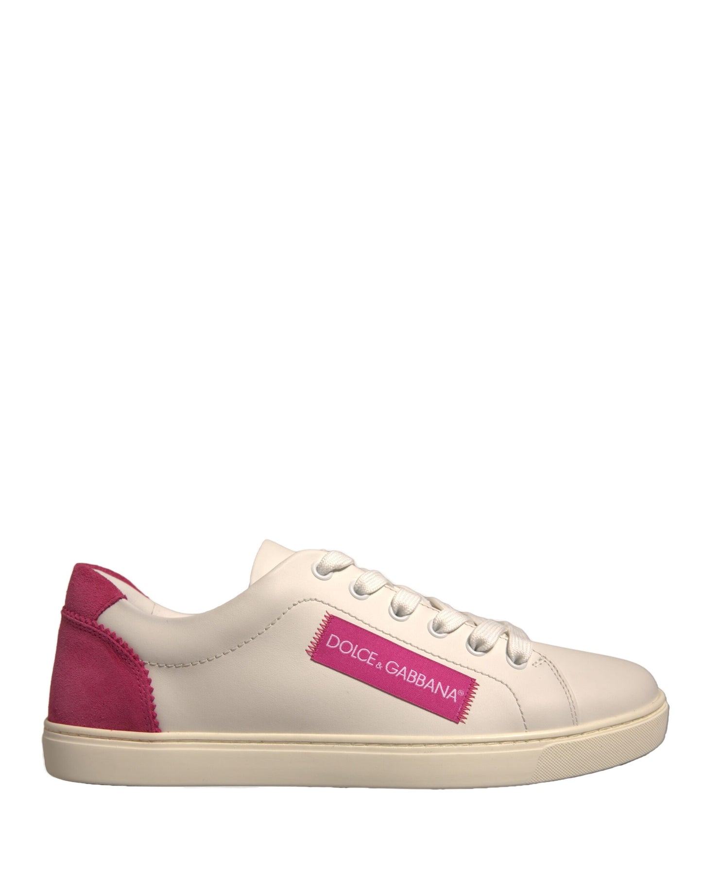 Dolce & Gabbana Scarpe da ginnastica basse in pelle scamosciata bianca