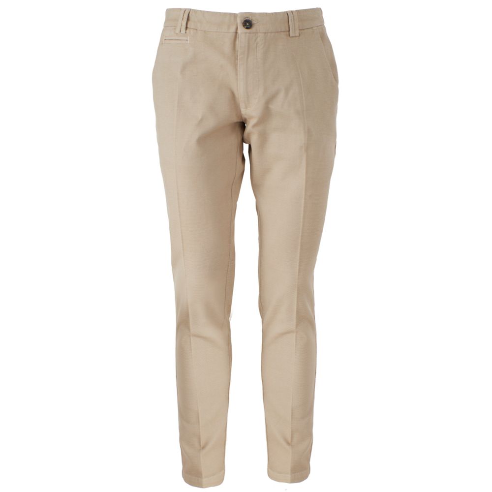 Sì Zee Beige Jeans e Pantaloni in Cotone