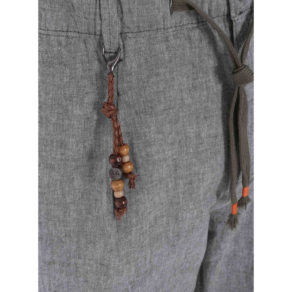 Yes Zee Gray Linen Men Trouser