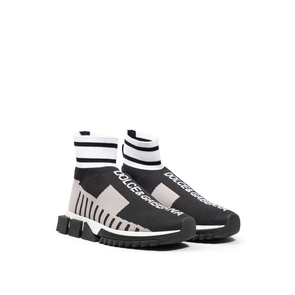 Dolce & Gabbana Sneaker in tessuto nero e cotone