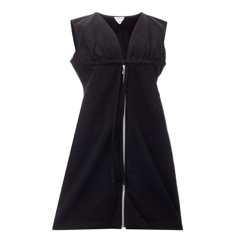 Bottega Veneta Elegante Abito in Viscosa Nero Essentials