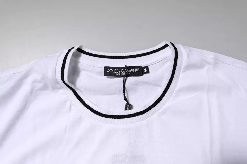 Dolce & Gabbana T-shirt a maniche corte con cuore sacro bianco