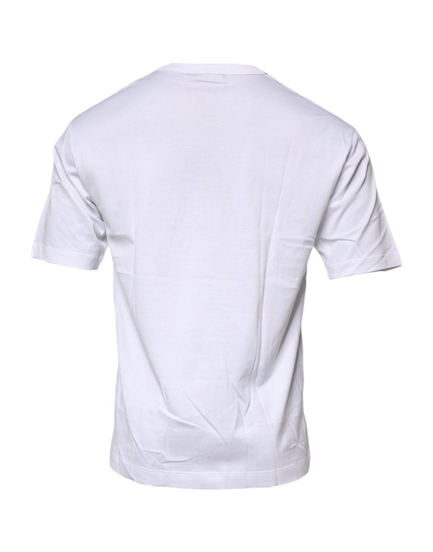Dolce & Gabbana T-shirt girocollo in cotone con stampa floreale bianca