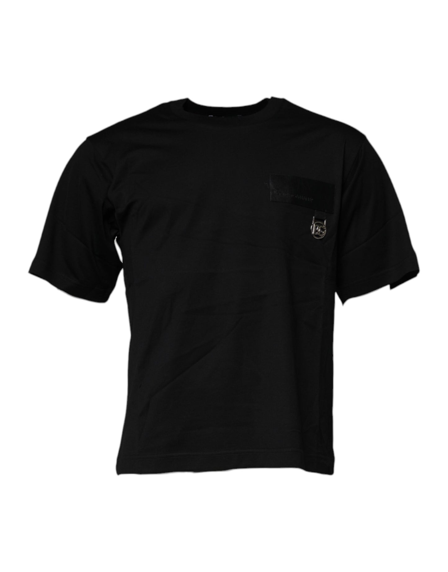 Dolce & Gabbana T-shirt girocollo in cotone con logo nero