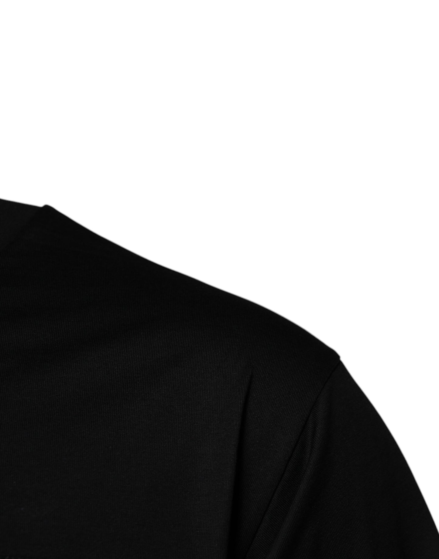 Dolce & Gabbana T-shirt girocollo in cotone con logo nero