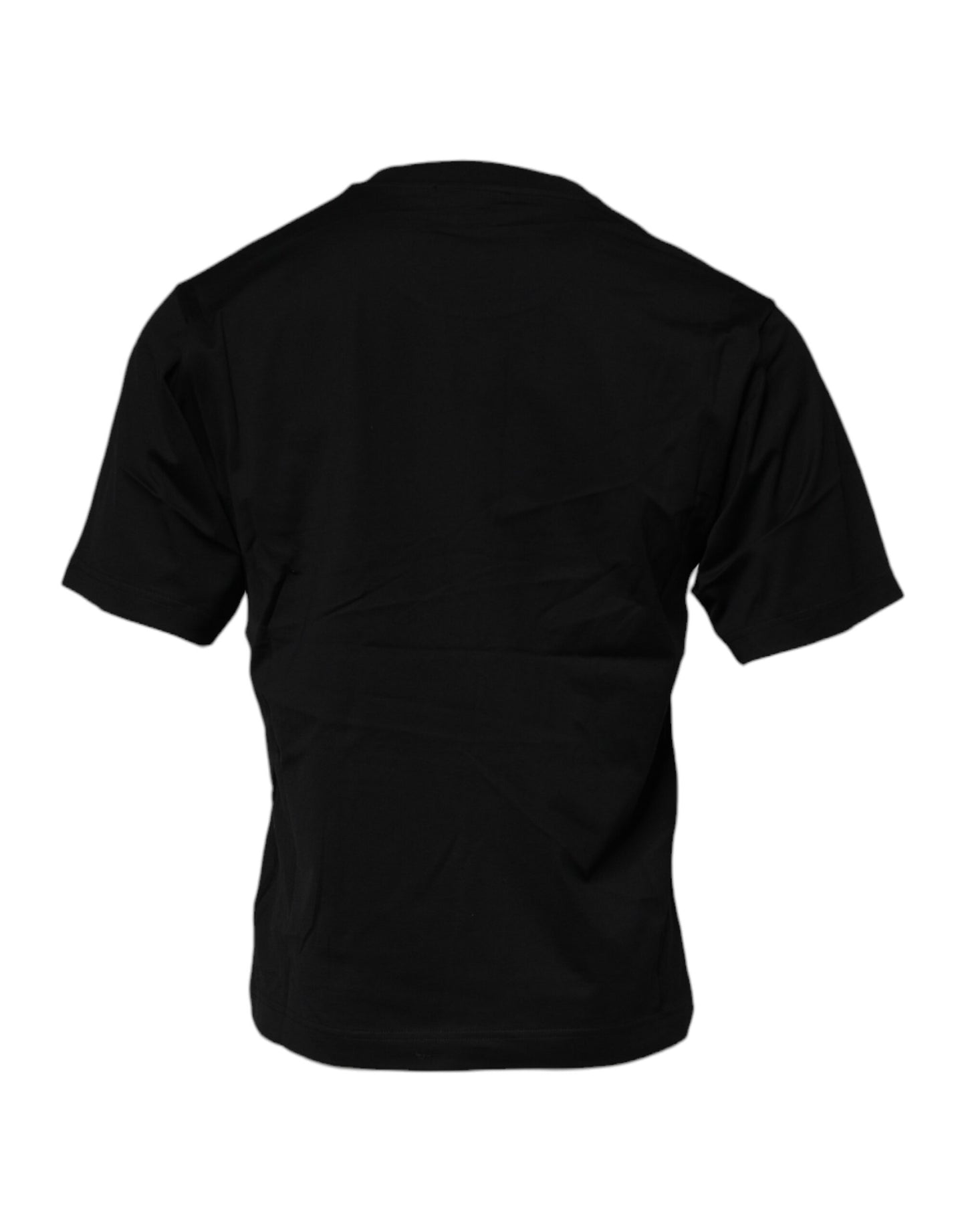 Dolce & Gabbana T-shirt girocollo in cotone con logo nero