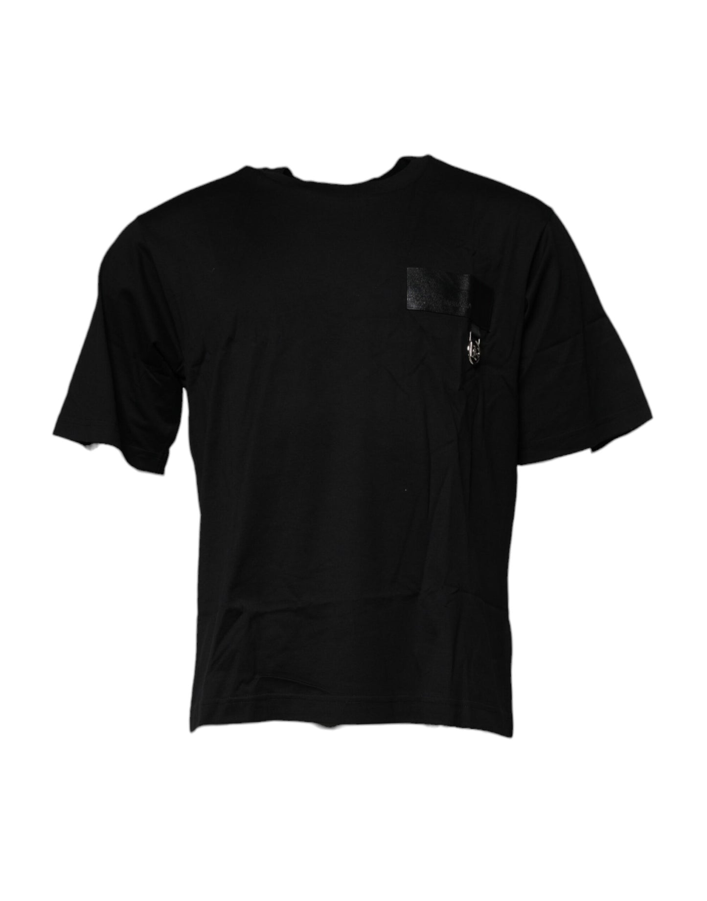Dolce & Gabbana T-shirt girocollo in cotone con logo nero