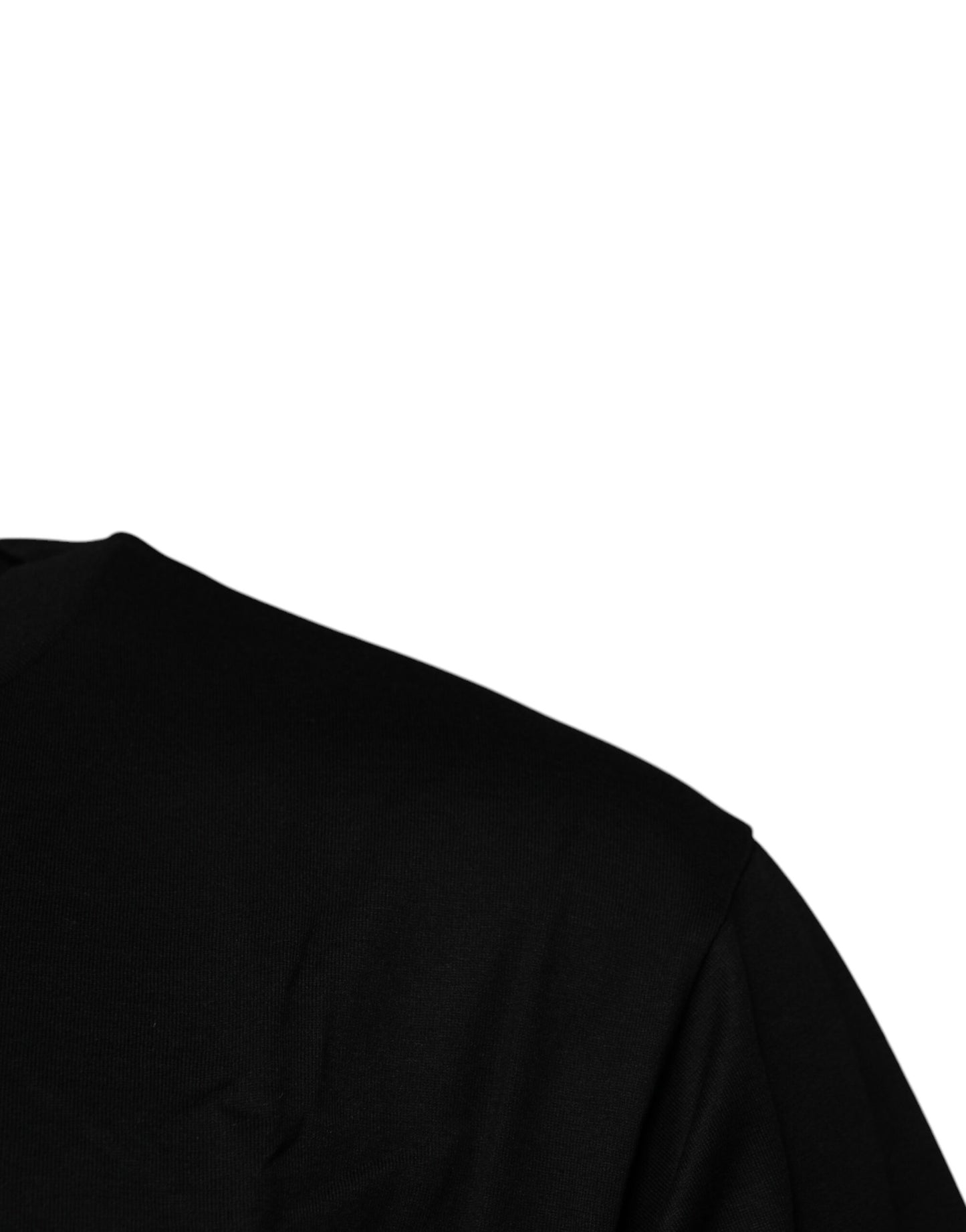 Dolce & Gabbana T-shirt girocollo in cotone con logo nero