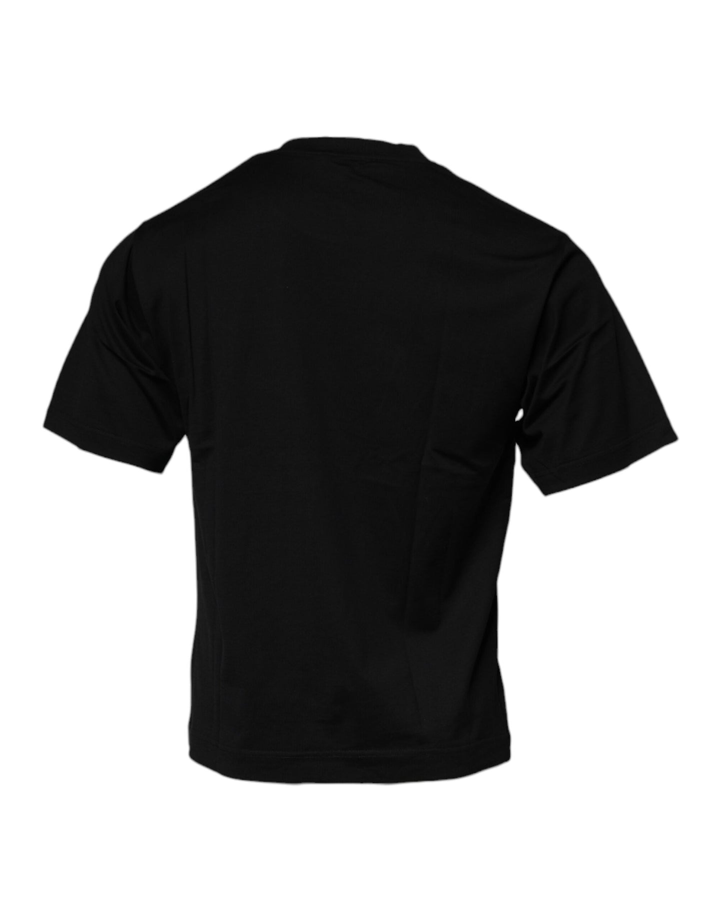 Dolce & Gabbana T-shirt girocollo da uomo in cotone con logo nero