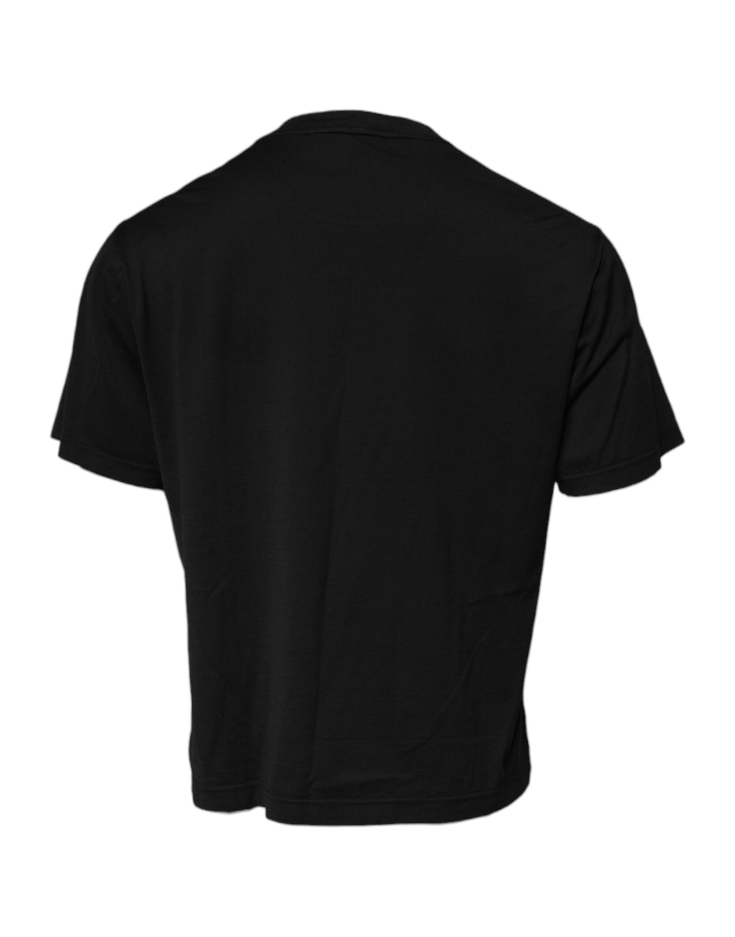 Dolce & Gabbana T-shirt girocollo in cotone con logo DG nero