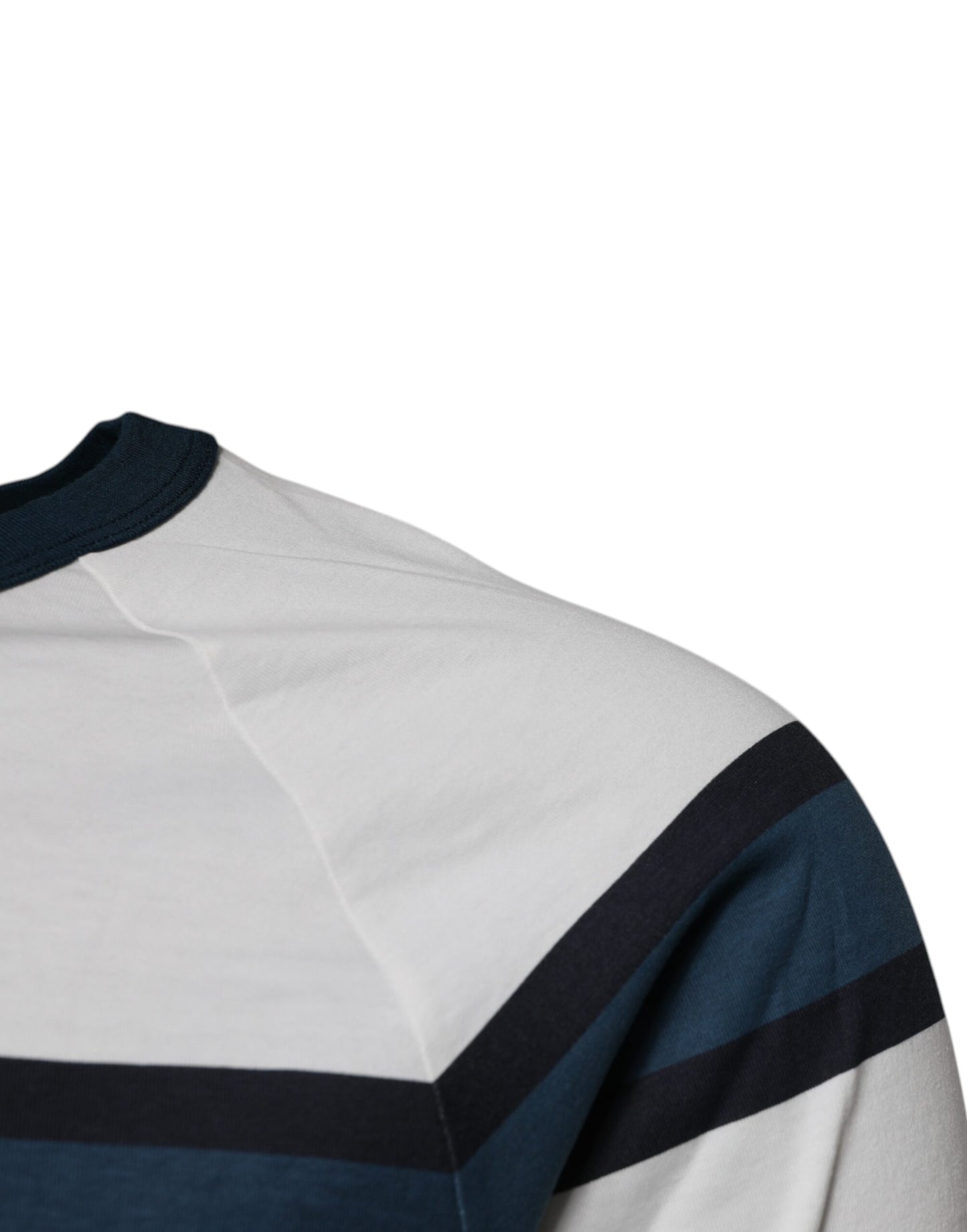 Dolce & Gabbana T-shirt girocollo da uomo in cotone con stampa logo bianco