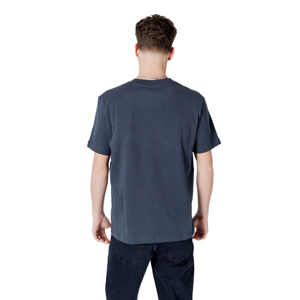 Maglietta in cotone blu Calvin Klein Jeans