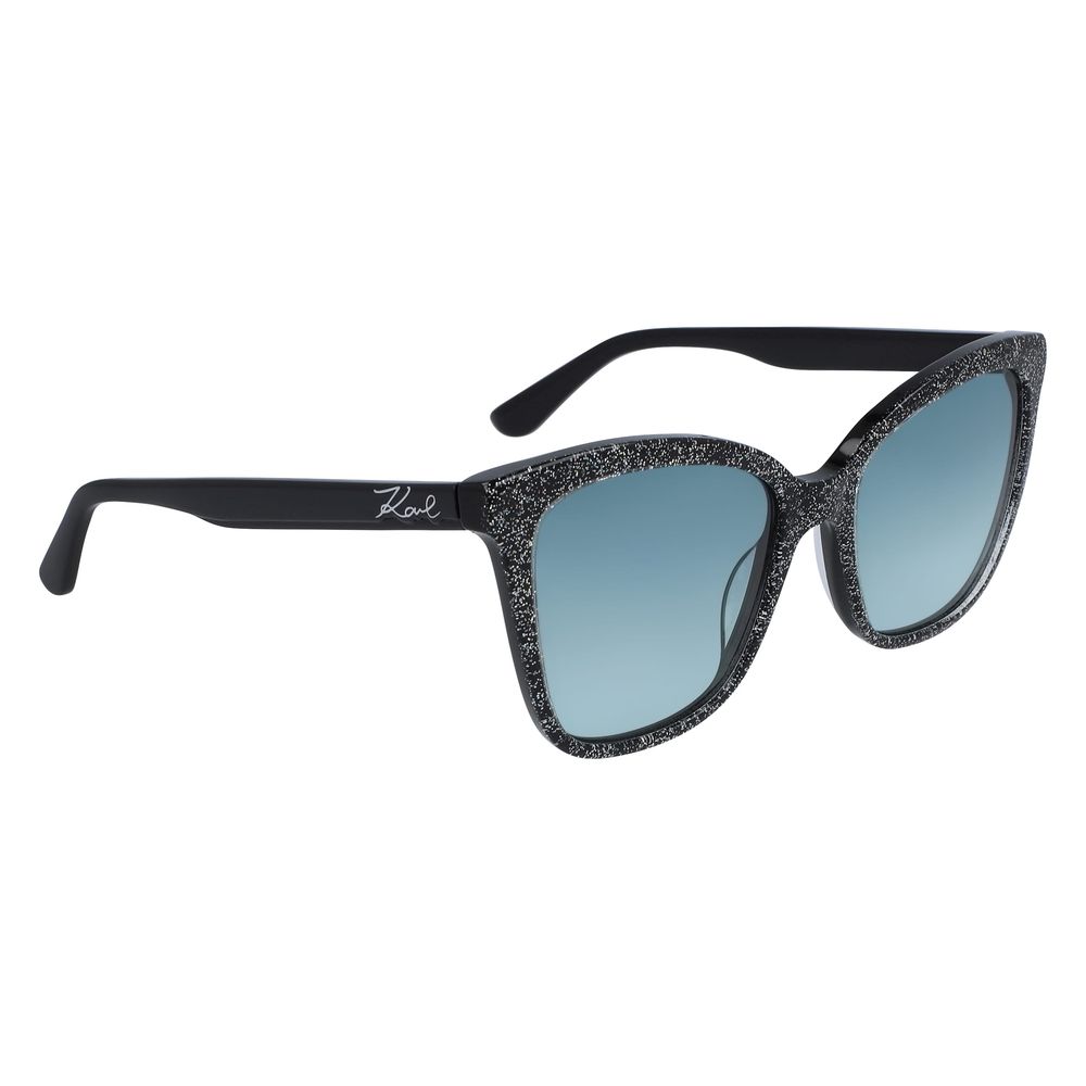 Karl Lagerfeld Black Haircalf Sunglasses