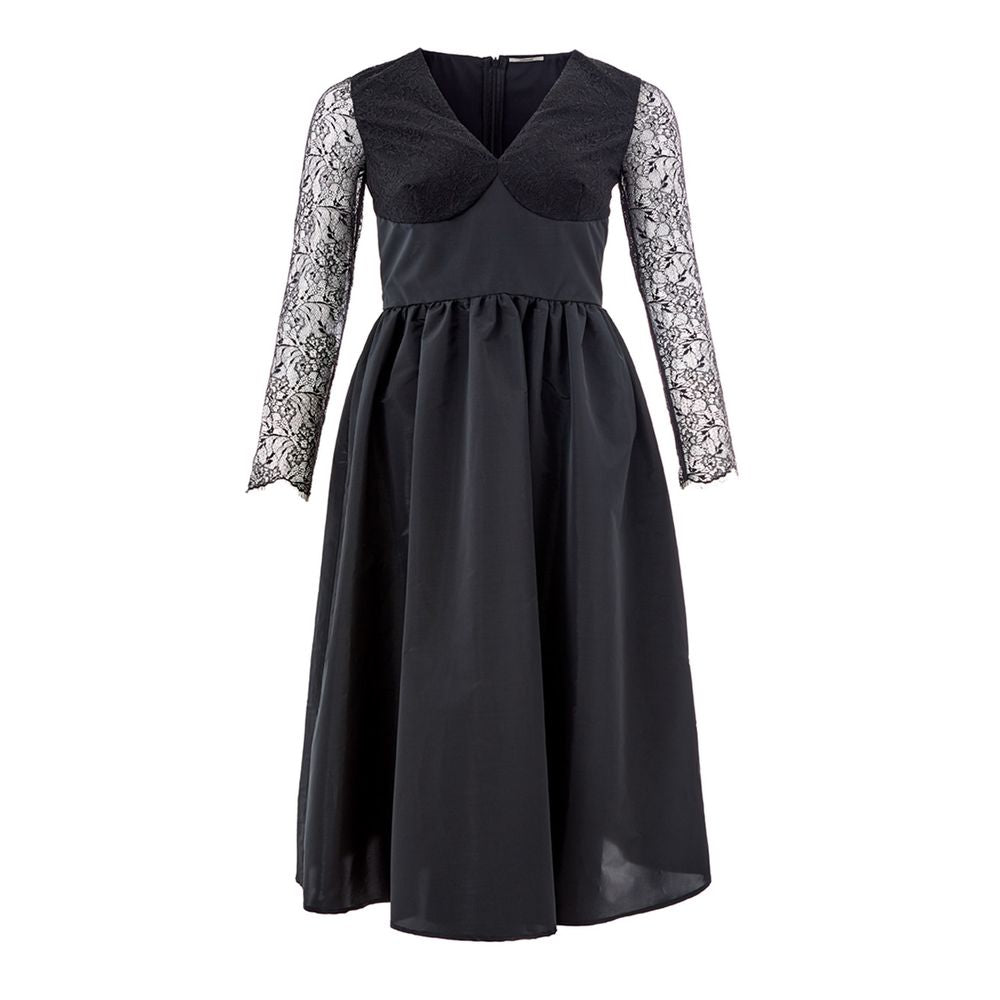 Lardini Elegante Abito Nero in Poliestere