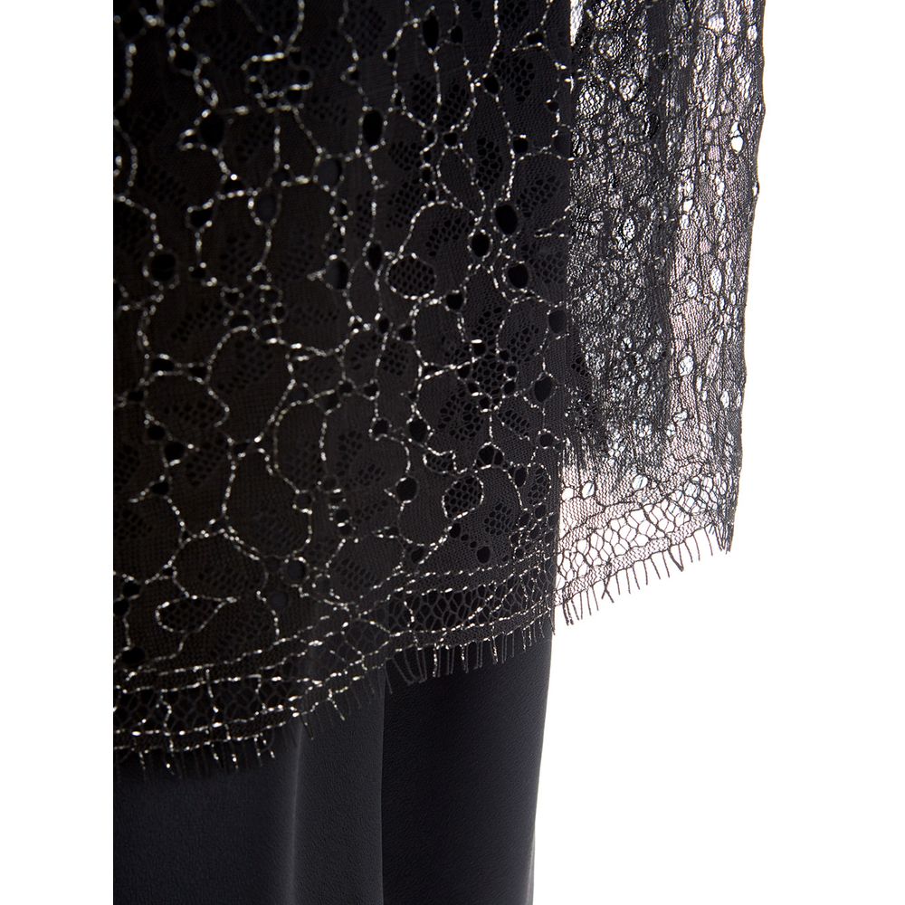 Lardini Elegante Abito Nero Nylon
