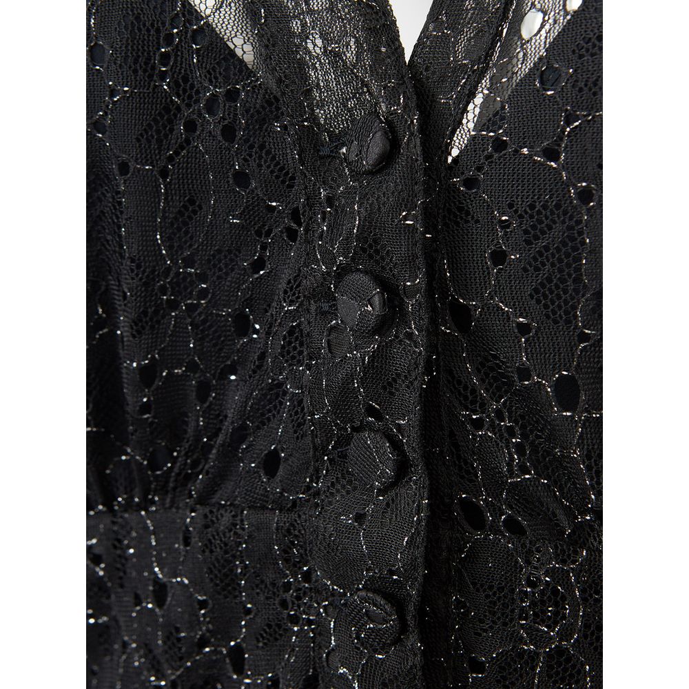 Lardini Elegante Abito Nero Nylon