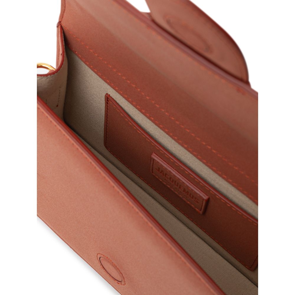 Borsa a mano in pelle rossa Jacquemus