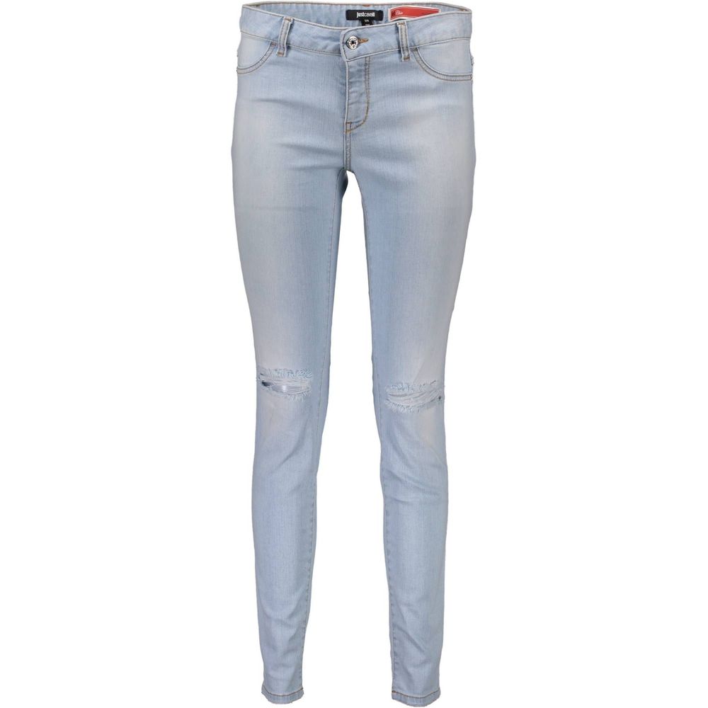 Jeans da donna in cotone azzurro Just Cavalli